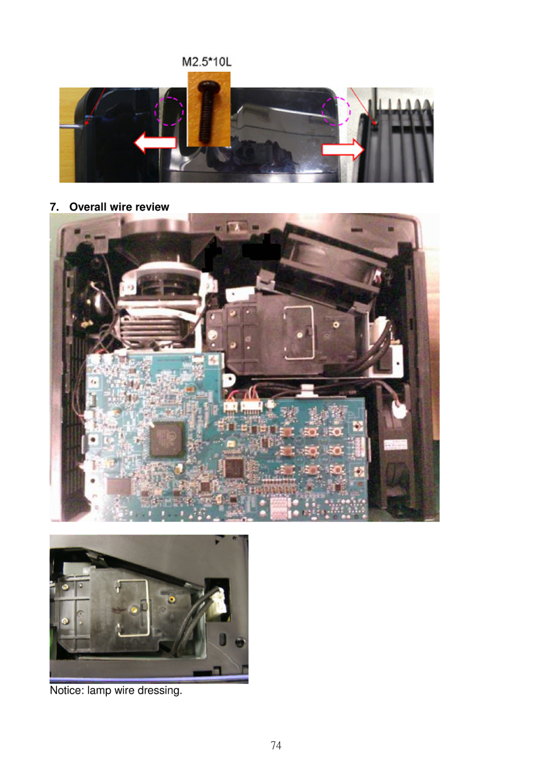 Acer S5301WB, S5201B service manual Overall wire review 