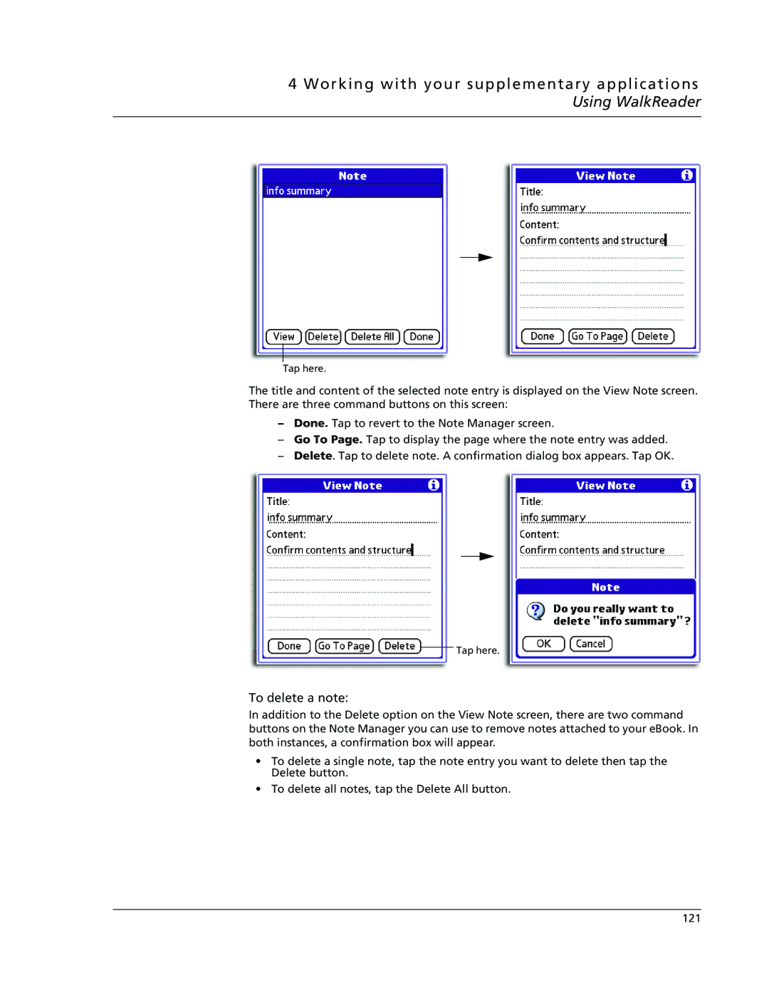 Acer s50, s60 user manual To delete a note 