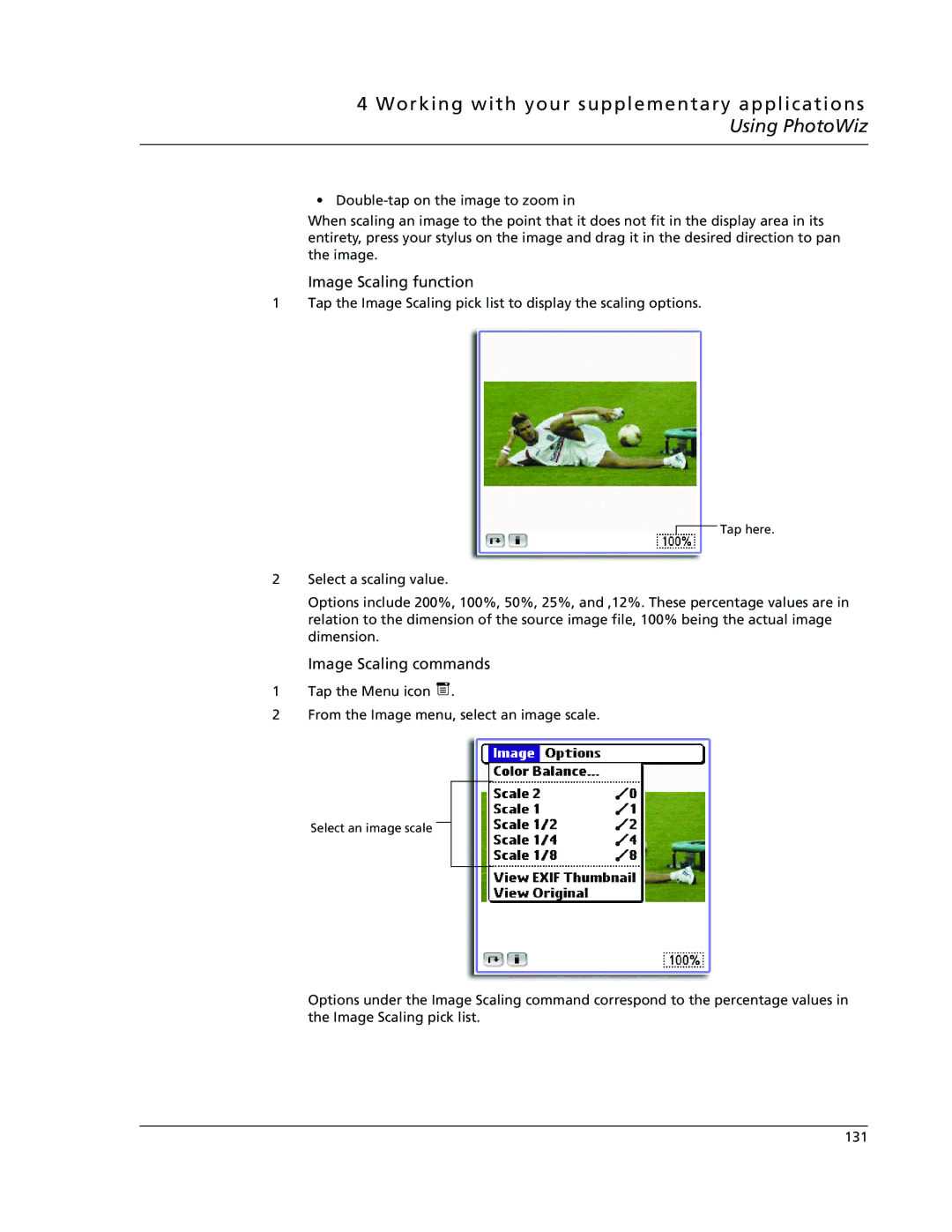 Acer s50, s60 user manual Image Scaling function, Image Scaling commands 