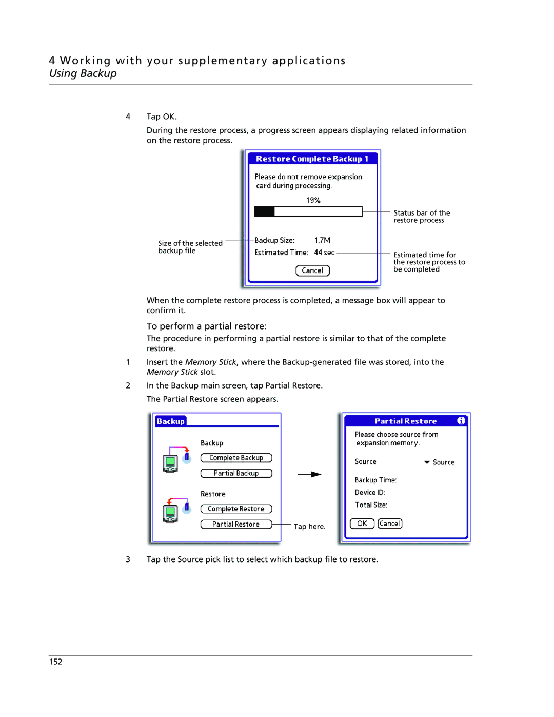 Acer s60, s50 user manual To perform a partial restore 