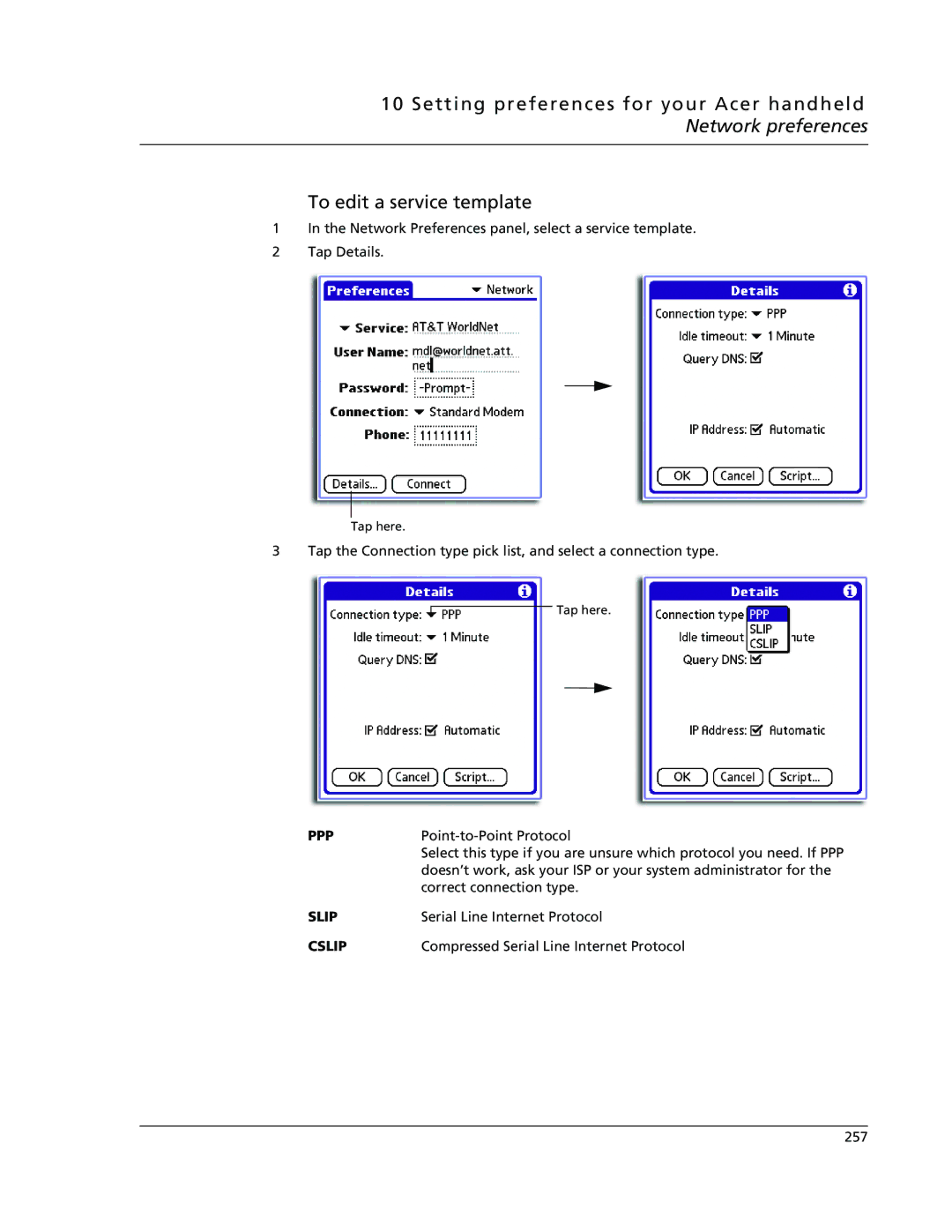 Acer s50, s60 user manual Serial Line Internet Protocol 