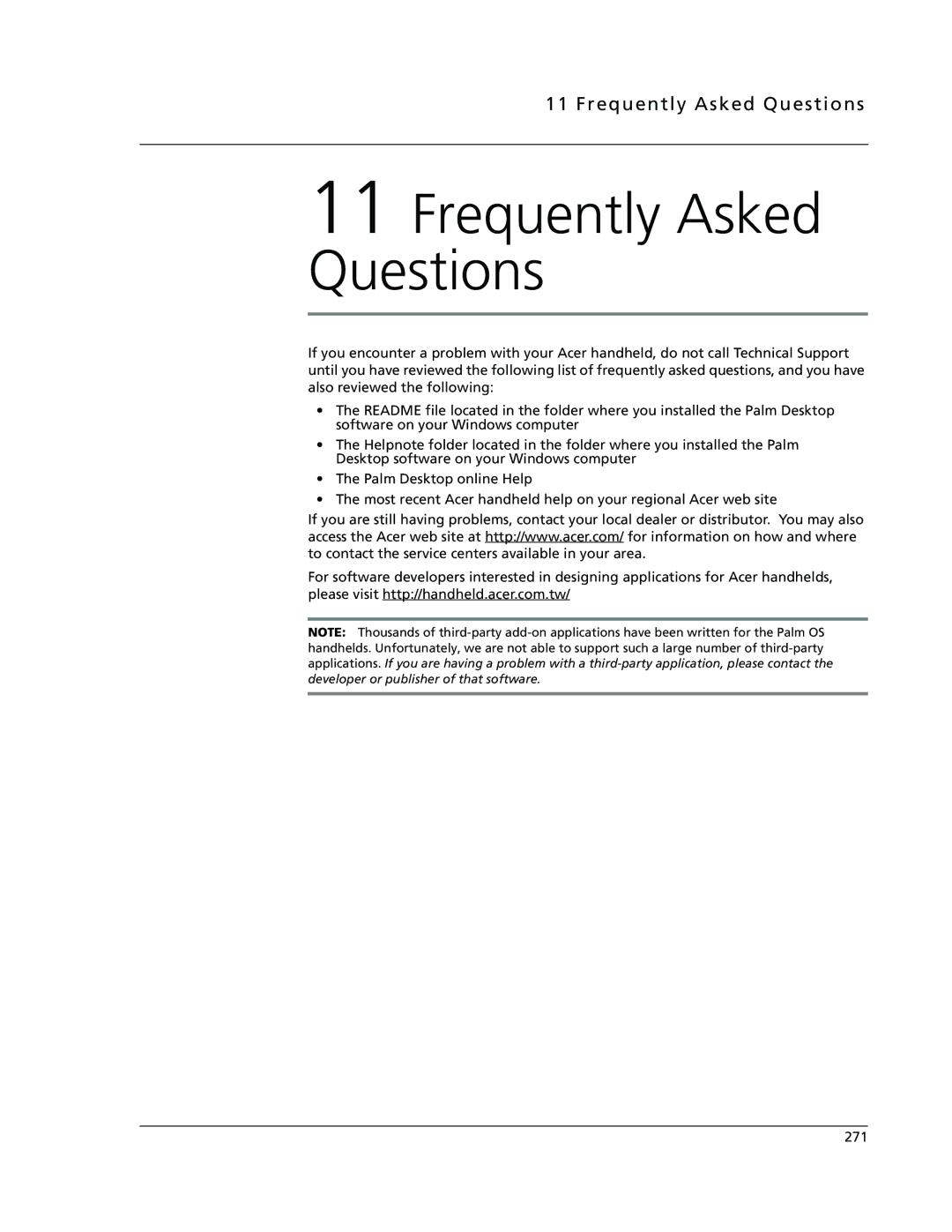 Acer s50, s60 user manual Frequently Asked Questions 