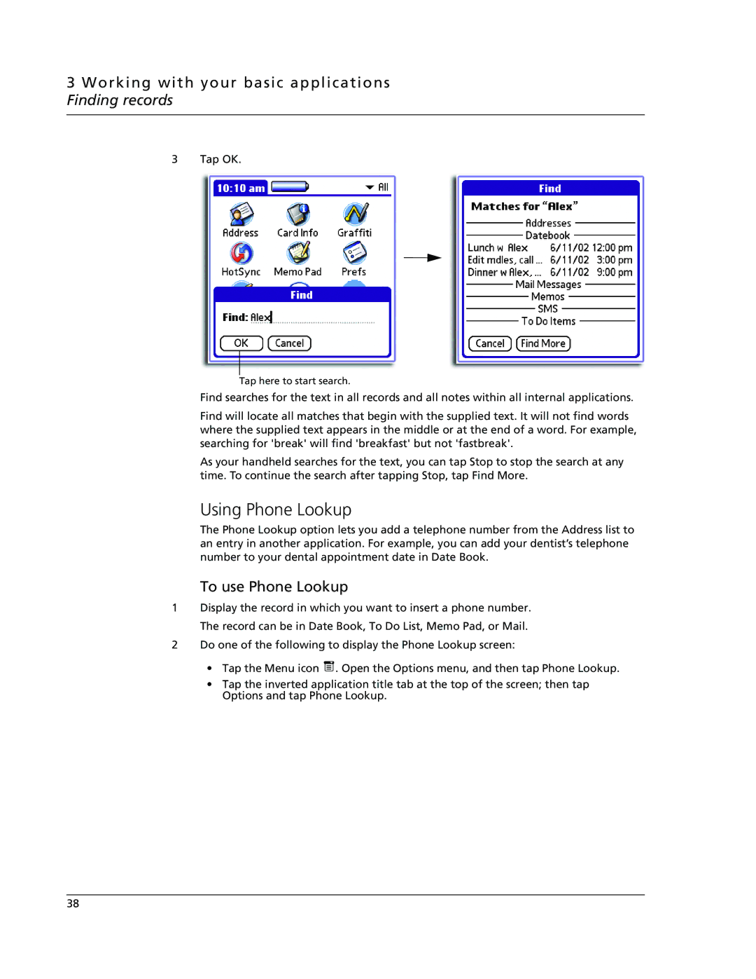 Acer s60, s50 user manual Using Phone Lookup, To use Phone Lookup 