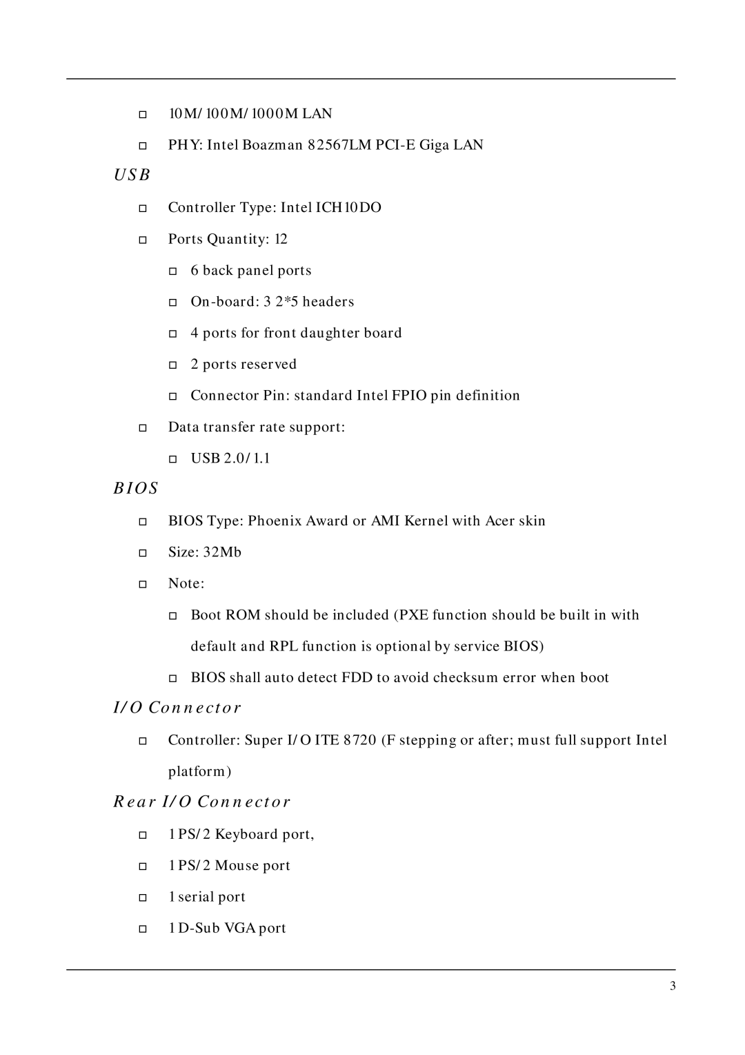 Acer S670G, M670G manual Usb 