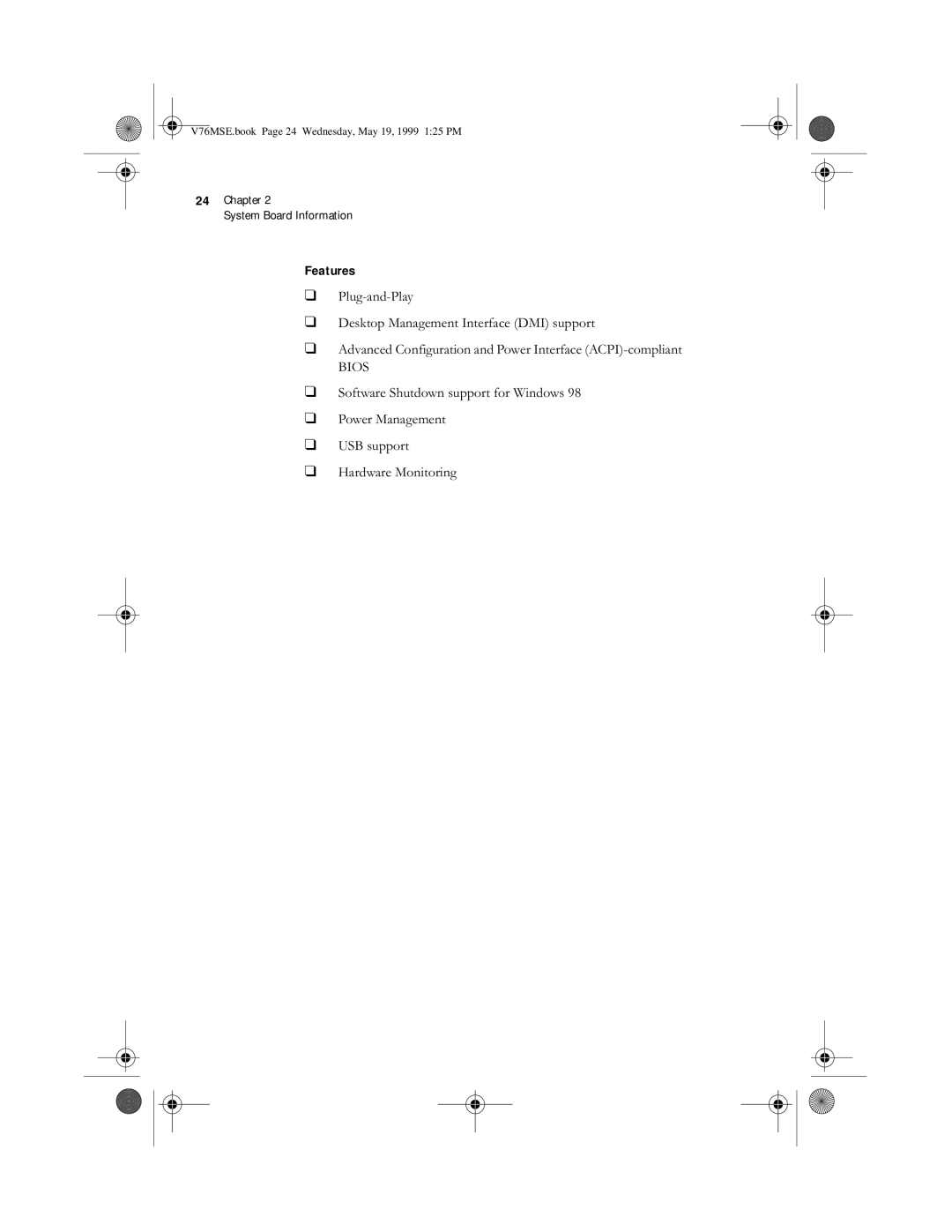 Acer SE manual $!% - $& &, Chapter System Board Information 