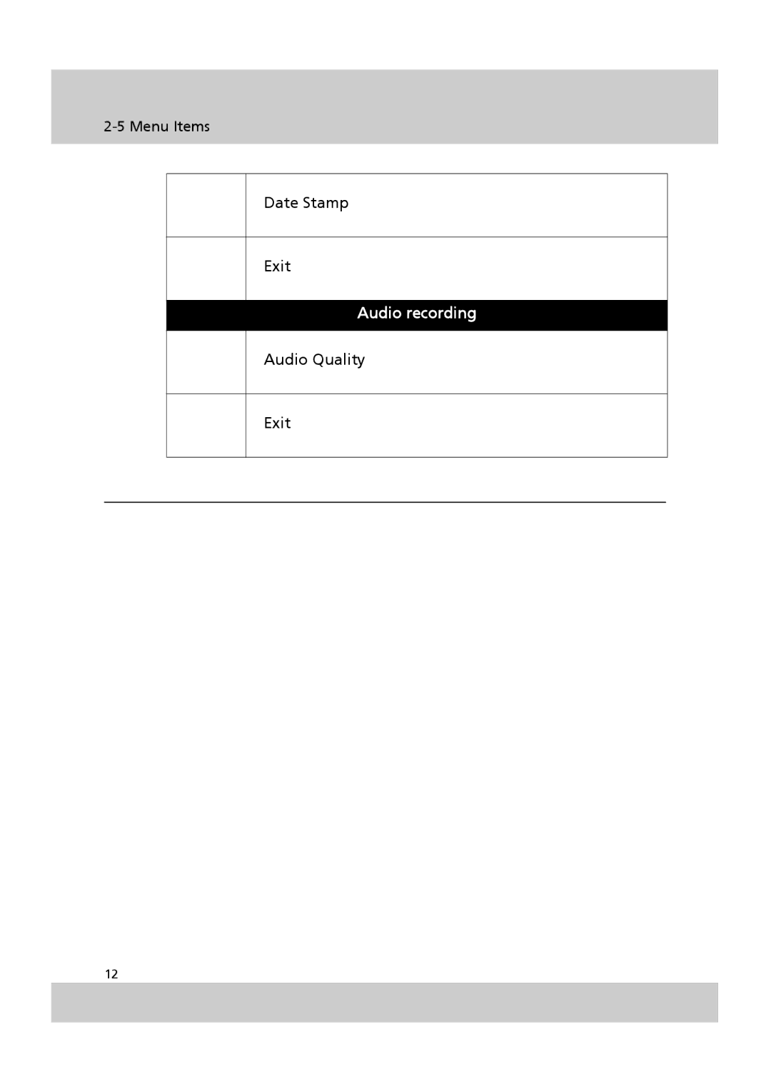 Acer SV-200 manual Audio recording 