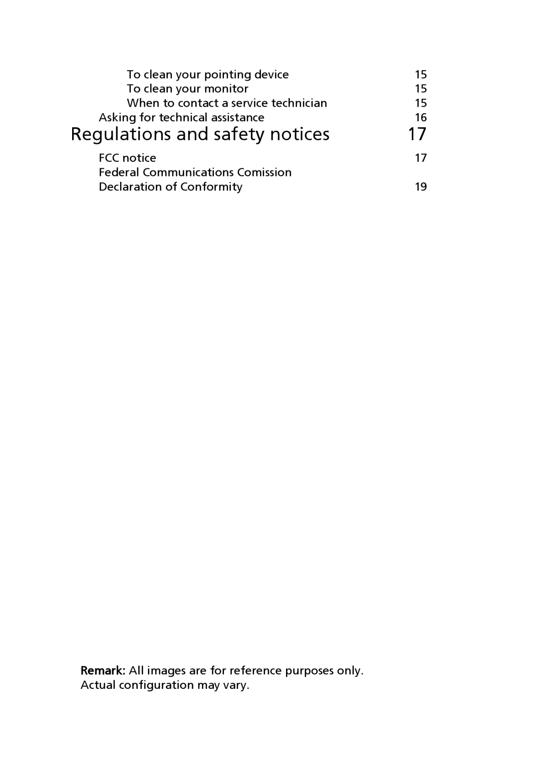 Acer SYSTEM, R3600 manual Regulations and safety notices 