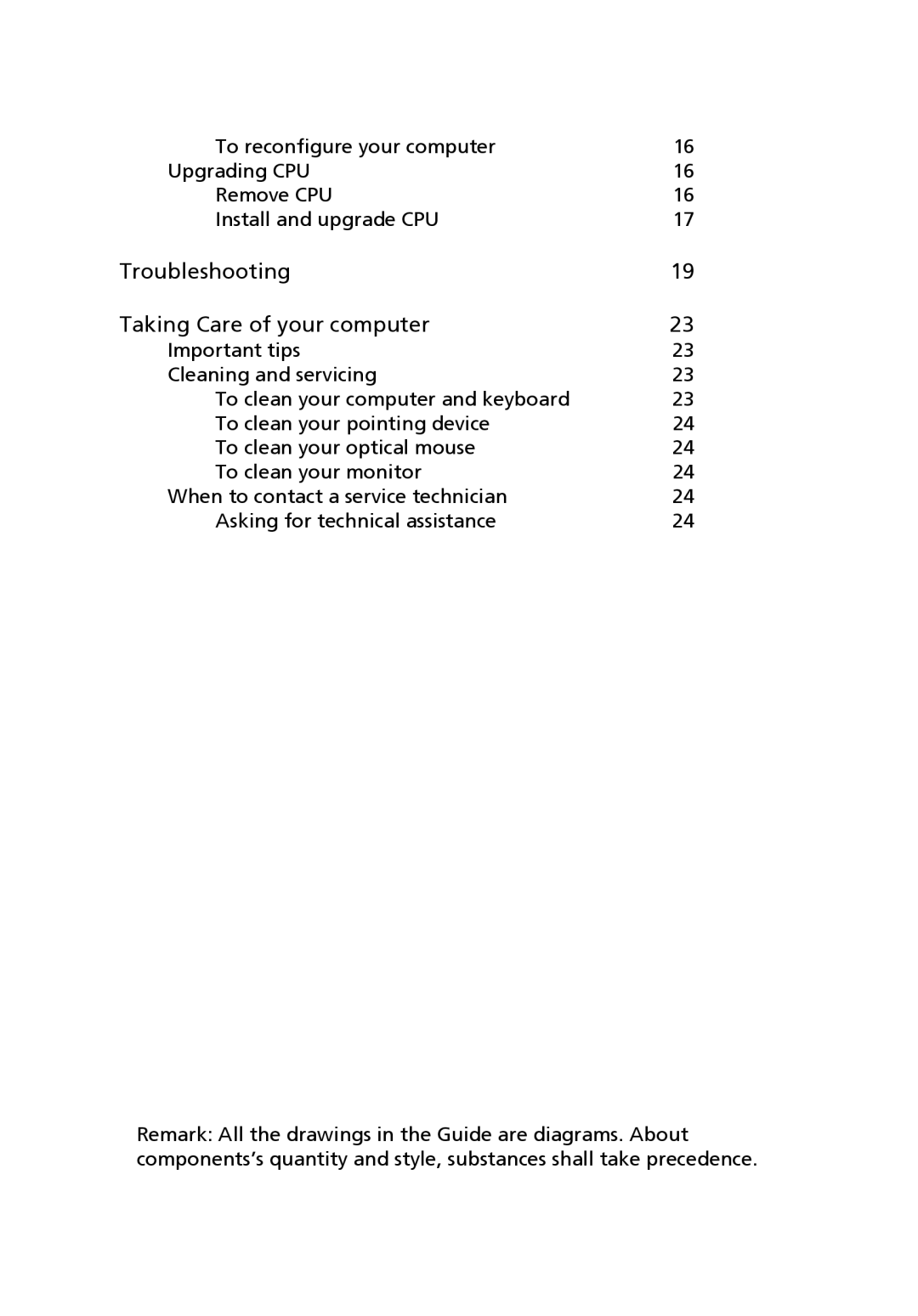 Acer T100 manual Troubleshooting Taking Care of your computer 