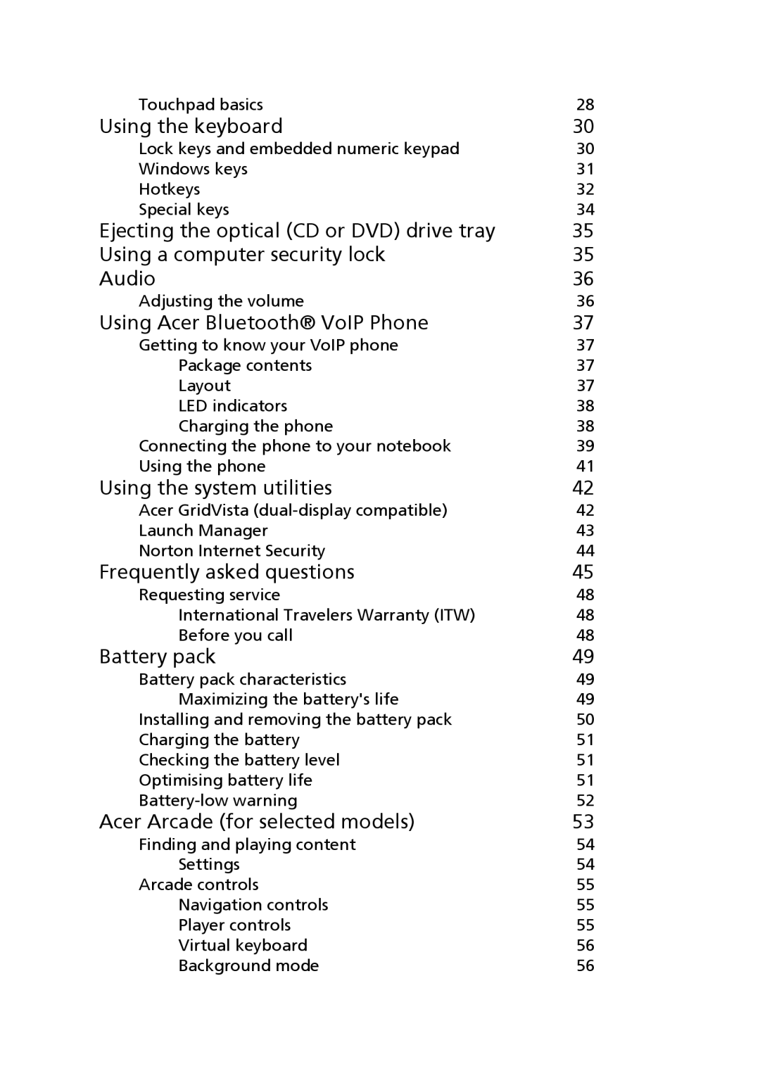 Acer TravelMate 3260, TravelMate 3270, TravelMate 2480 manual Using the keyboard 