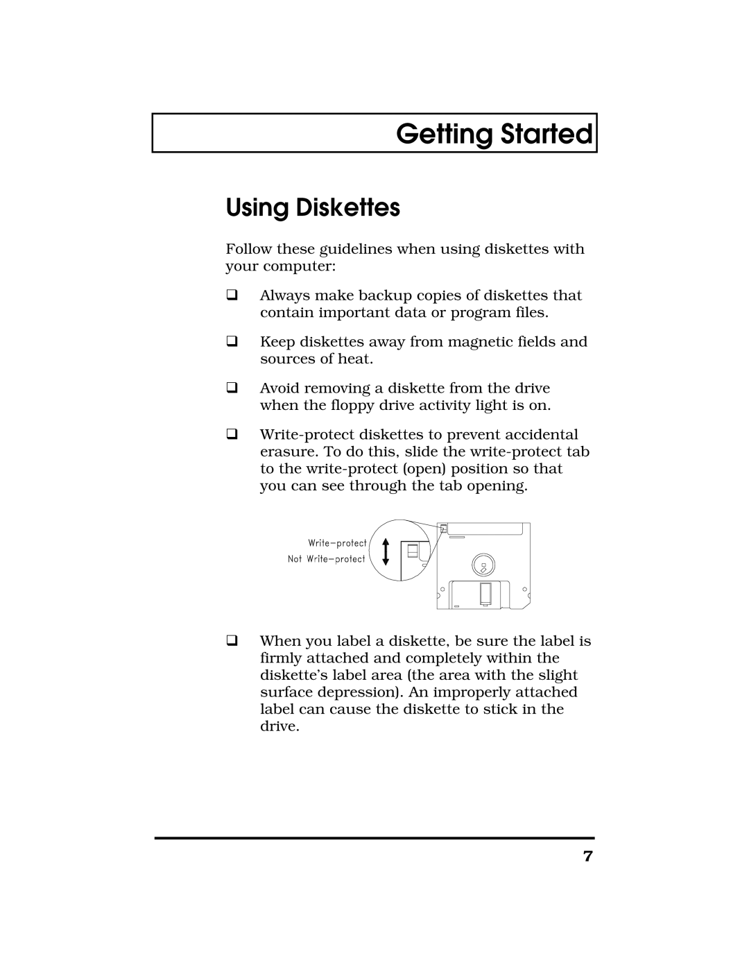 Acer TravelMate 7300 manual Using Diskettes 