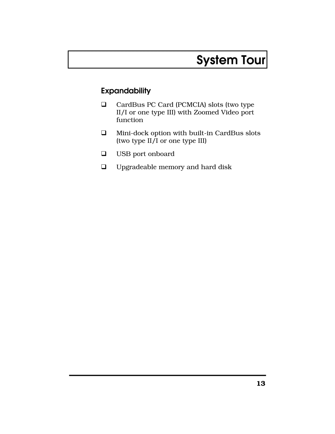 Acer TravelMate 7300 manual Expandability 