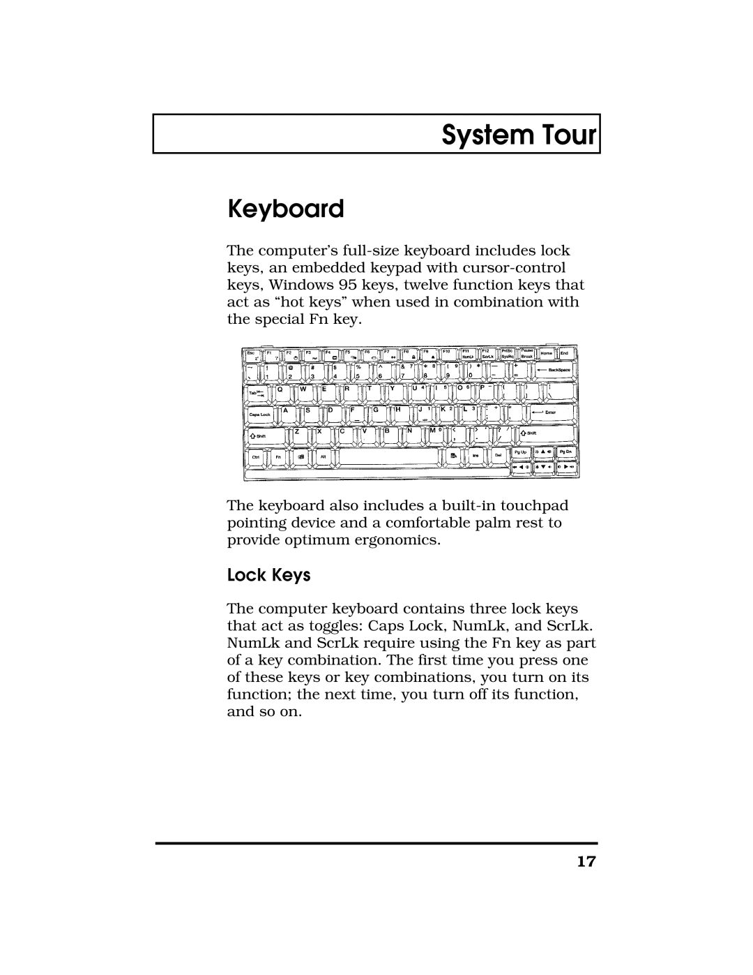 Acer TravelMate 7300 manual Keyboard, Lock Keys 