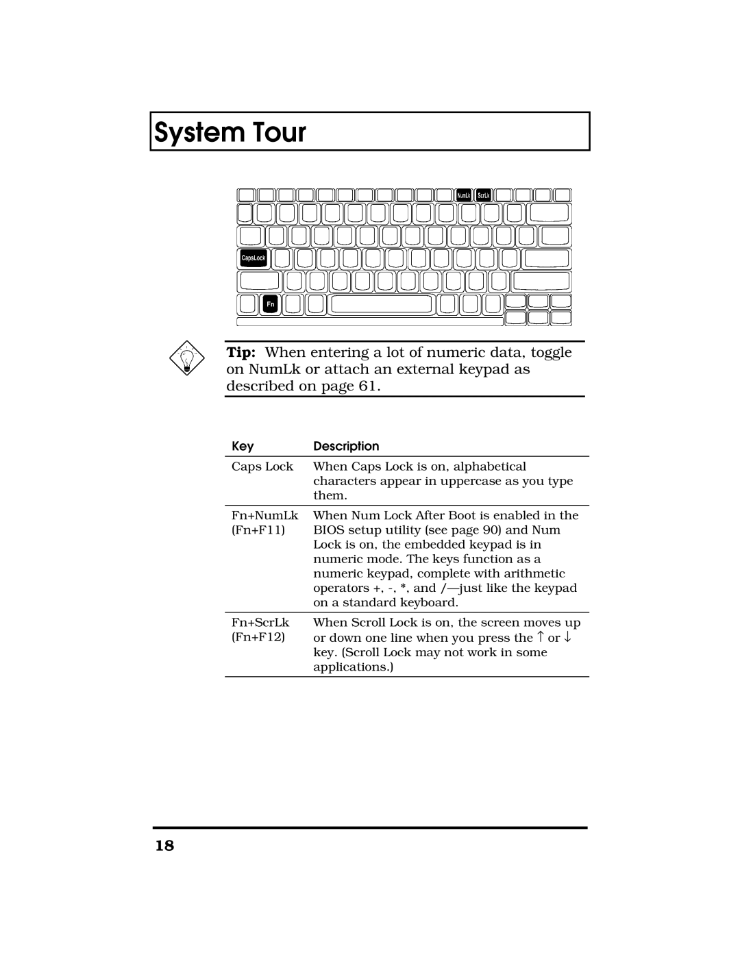 Acer TravelMate 7300 manual Key Description 