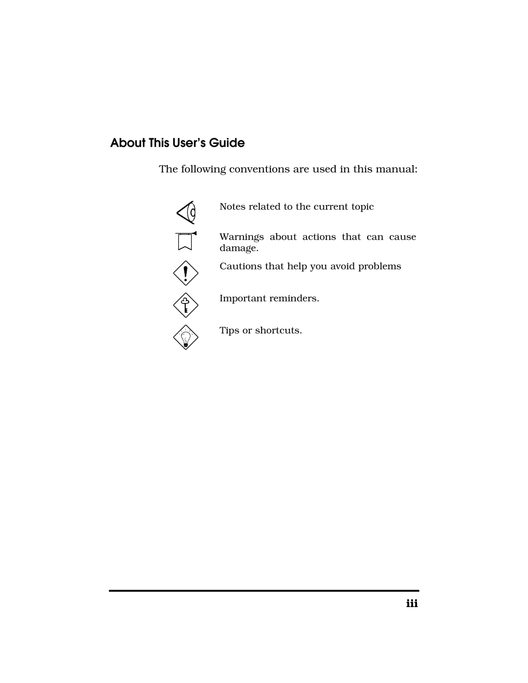 Acer TravelMate 7300 manual About This User’s Guide 