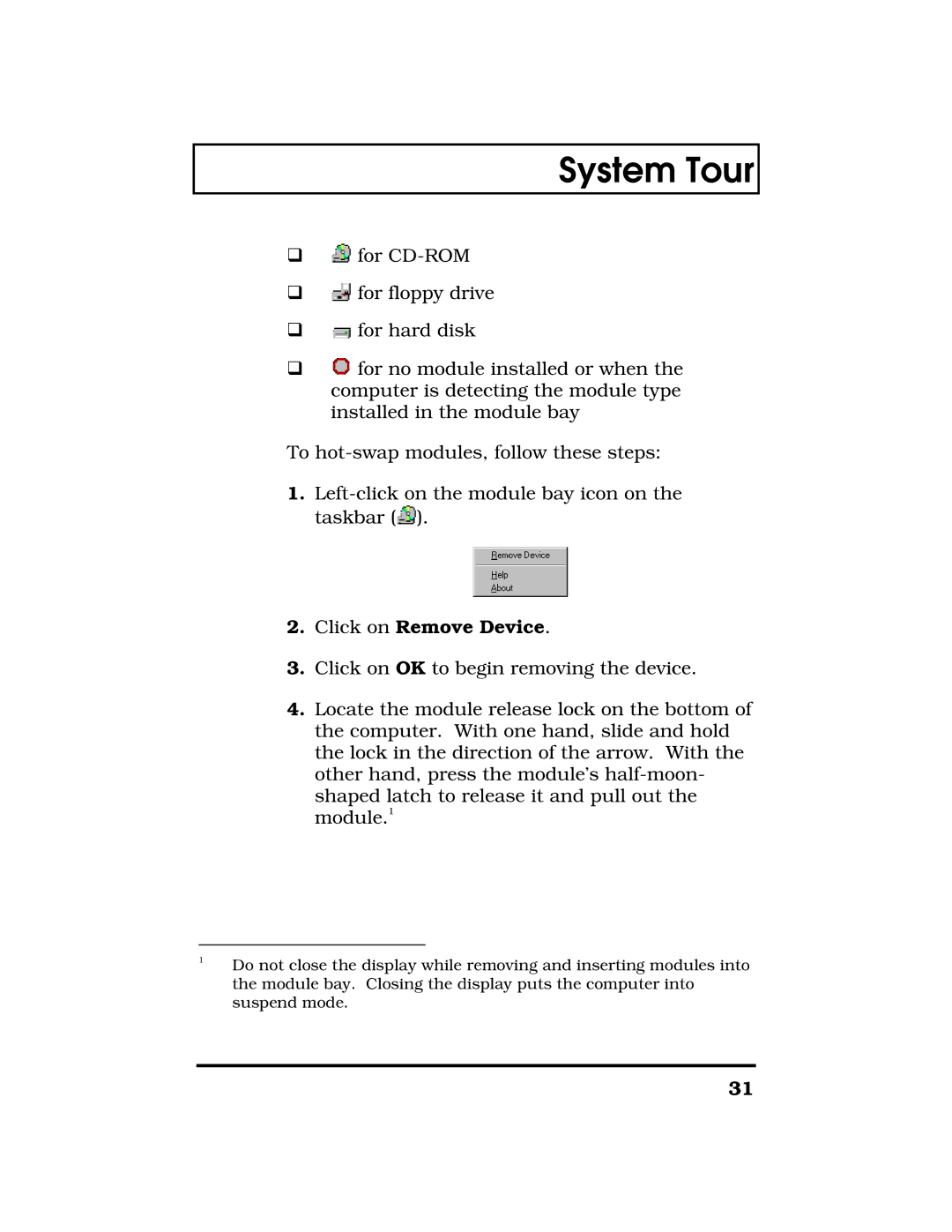 Acer TravelMate 7300 manual Click on Remove Device 