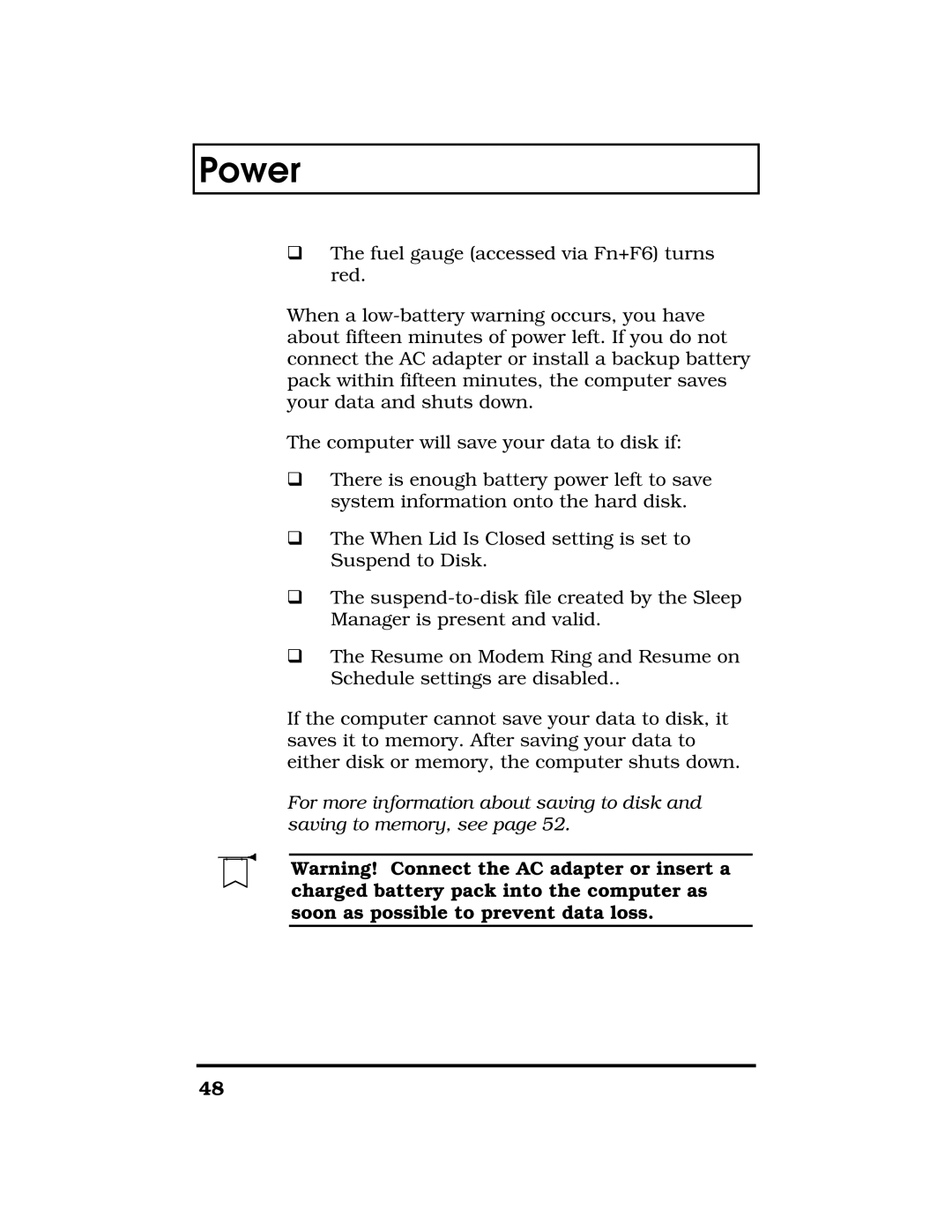 Acer TravelMate 7300 manual Power 