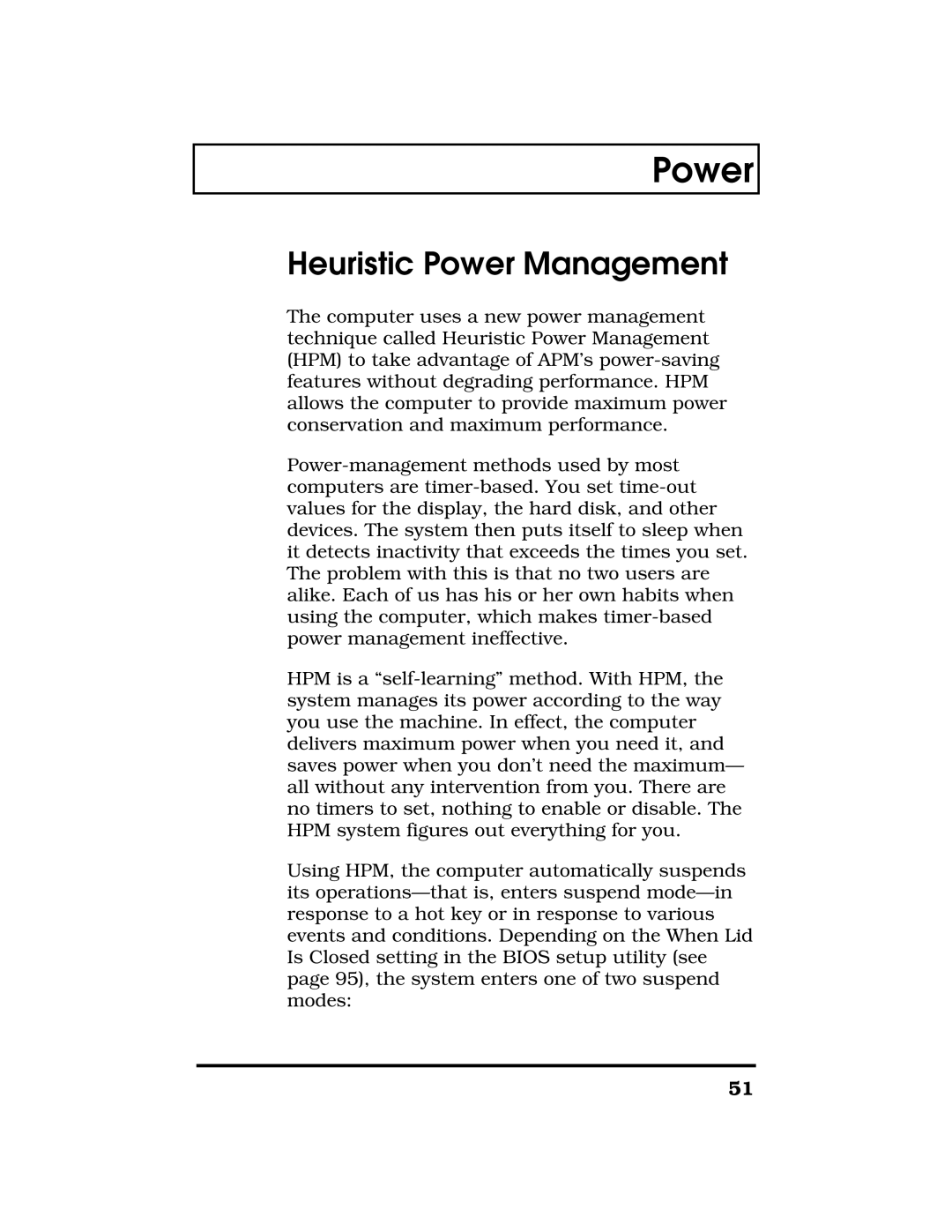 Acer TravelMate 7300 manual Heuristic Power Management 