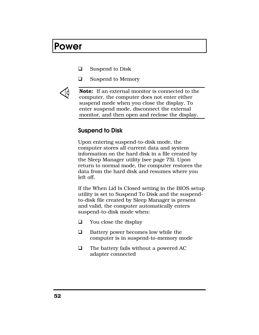 Acer TravelMate 7300 manual Suspend to Disk 