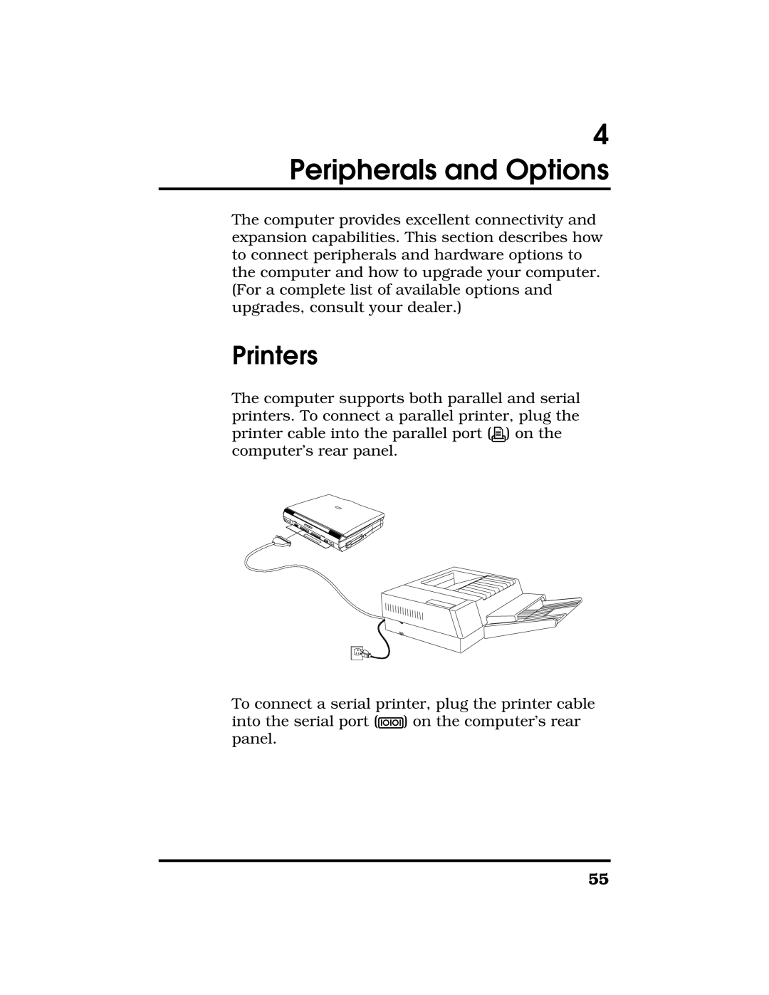 Acer TravelMate 7300 manual Peripherals and Options, Printers 