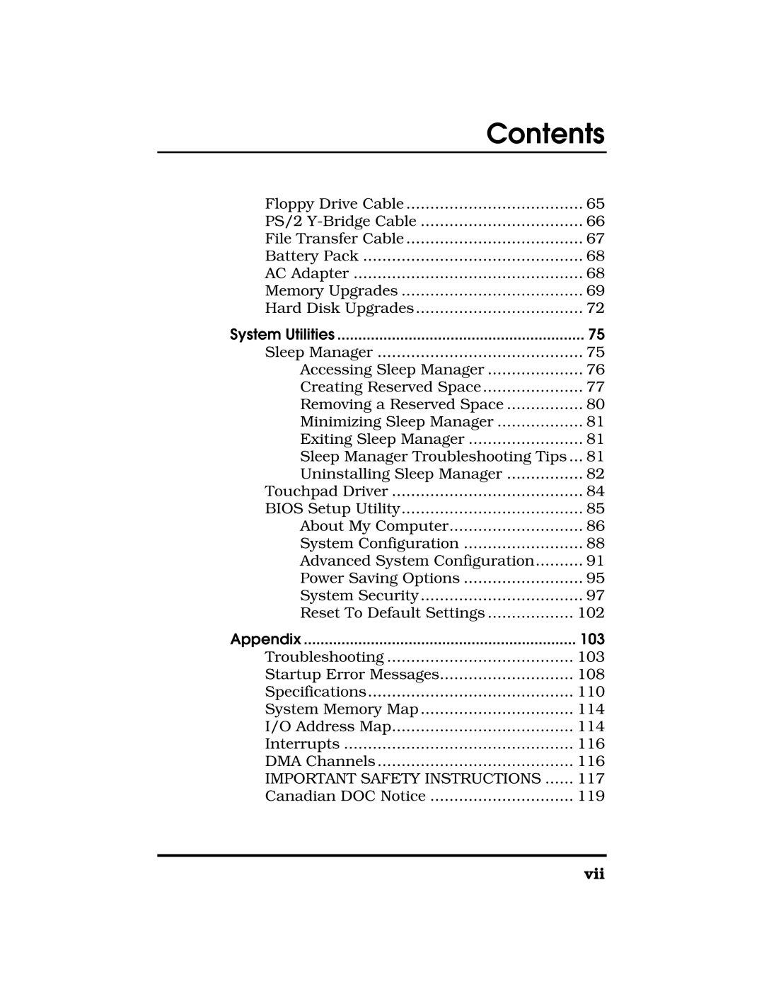 Acer TravelMate 7300 manual System Utilities, Appendix 103 