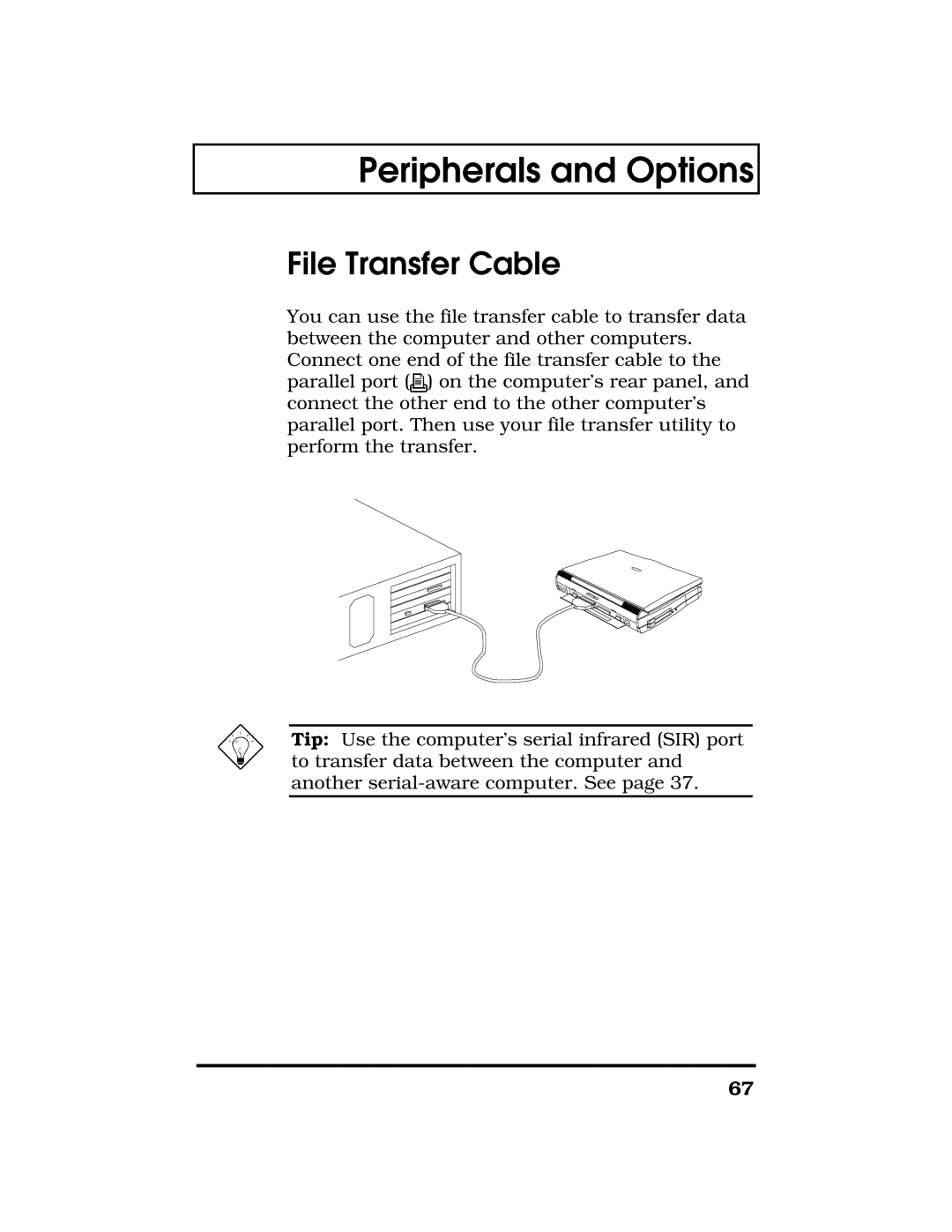 Acer TravelMate 7300 manual File Transfer Cable 