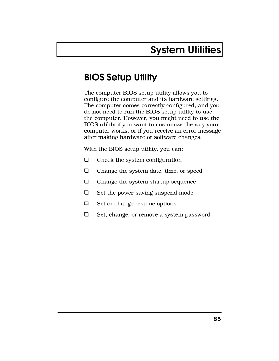 Acer TravelMate 7300 manual Bios Setup Utility 