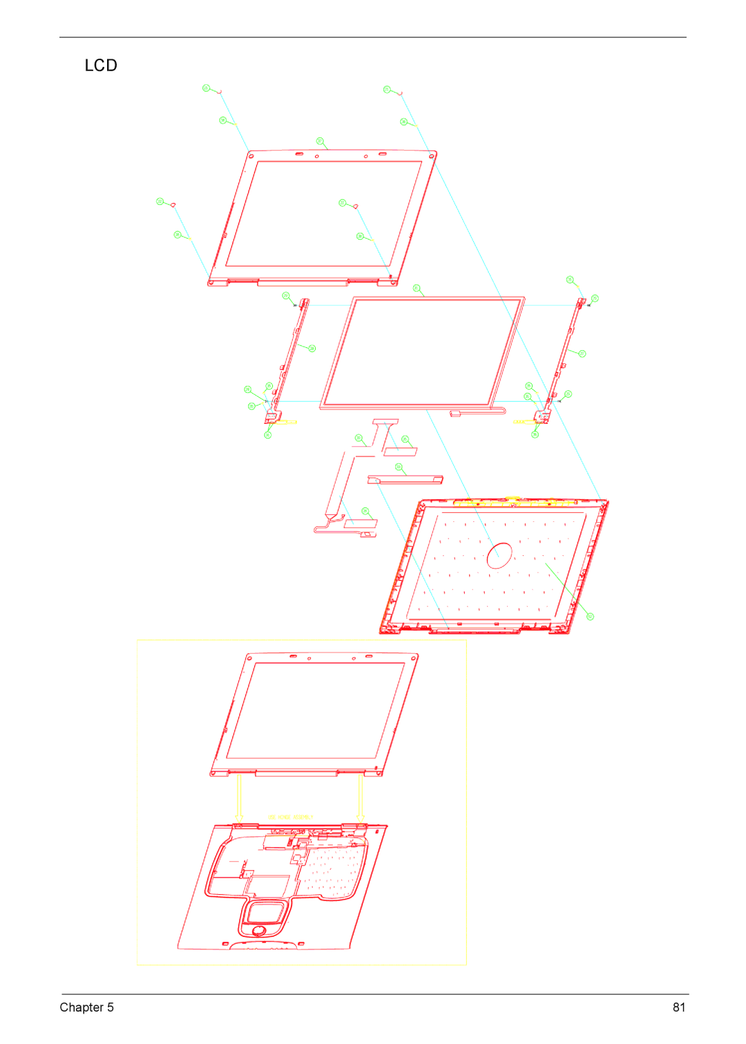 Acer VD.T25V7.001 manual Lcd 