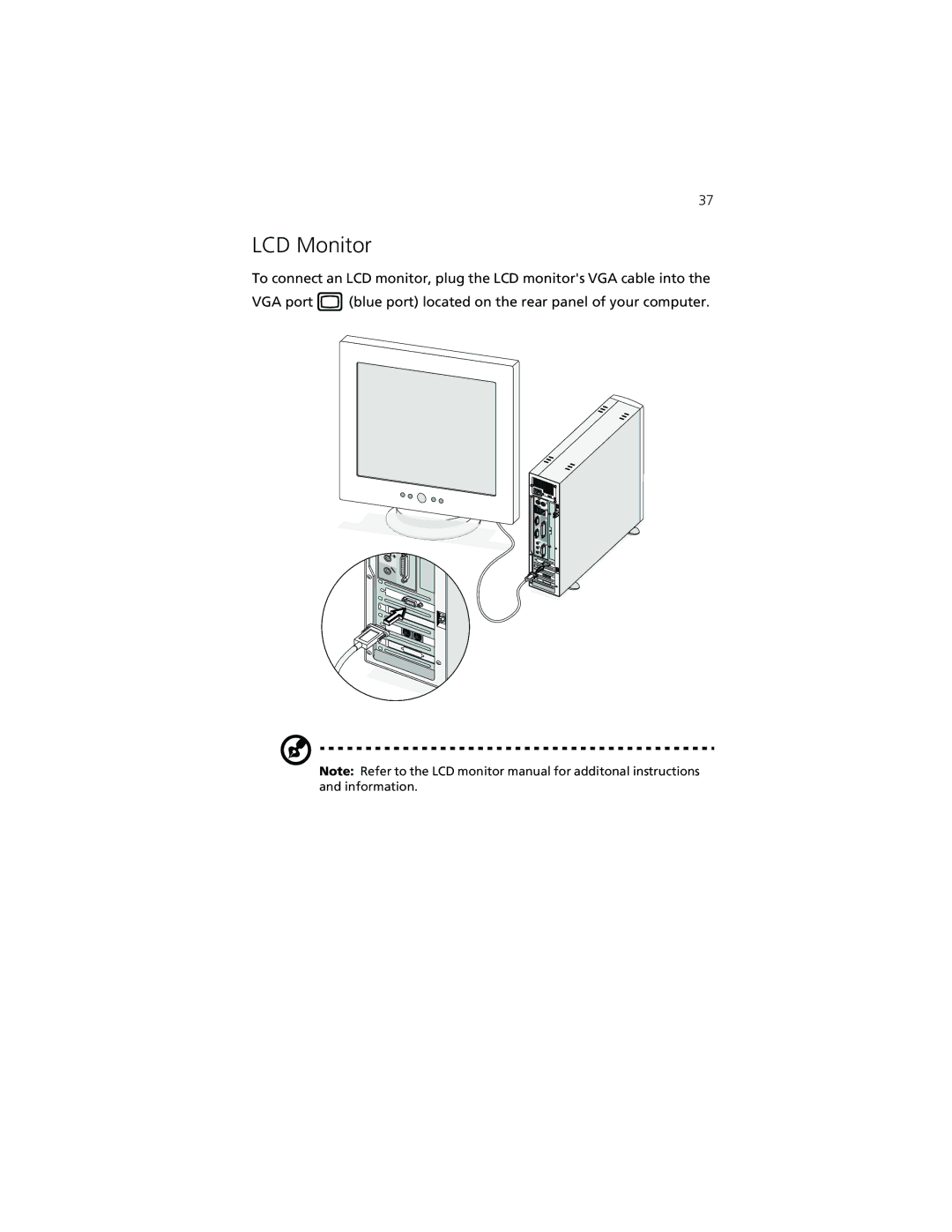 Acer Veriton 3300 manual LCD Monitor 