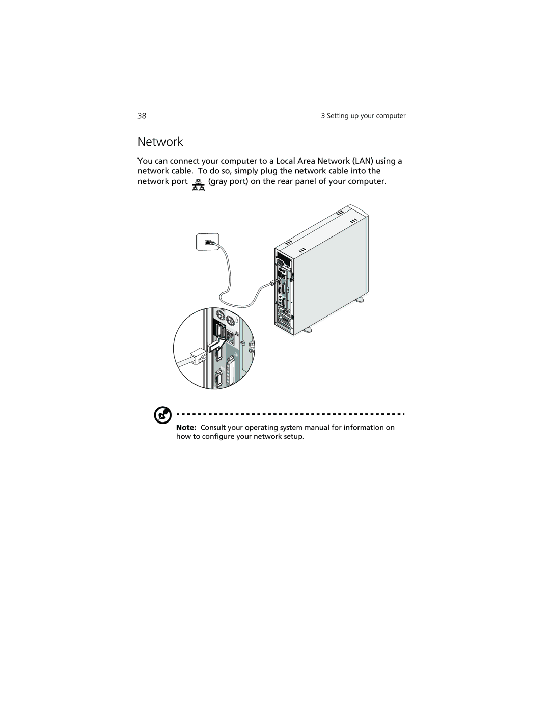 Acer Veriton 3300 manual Network 