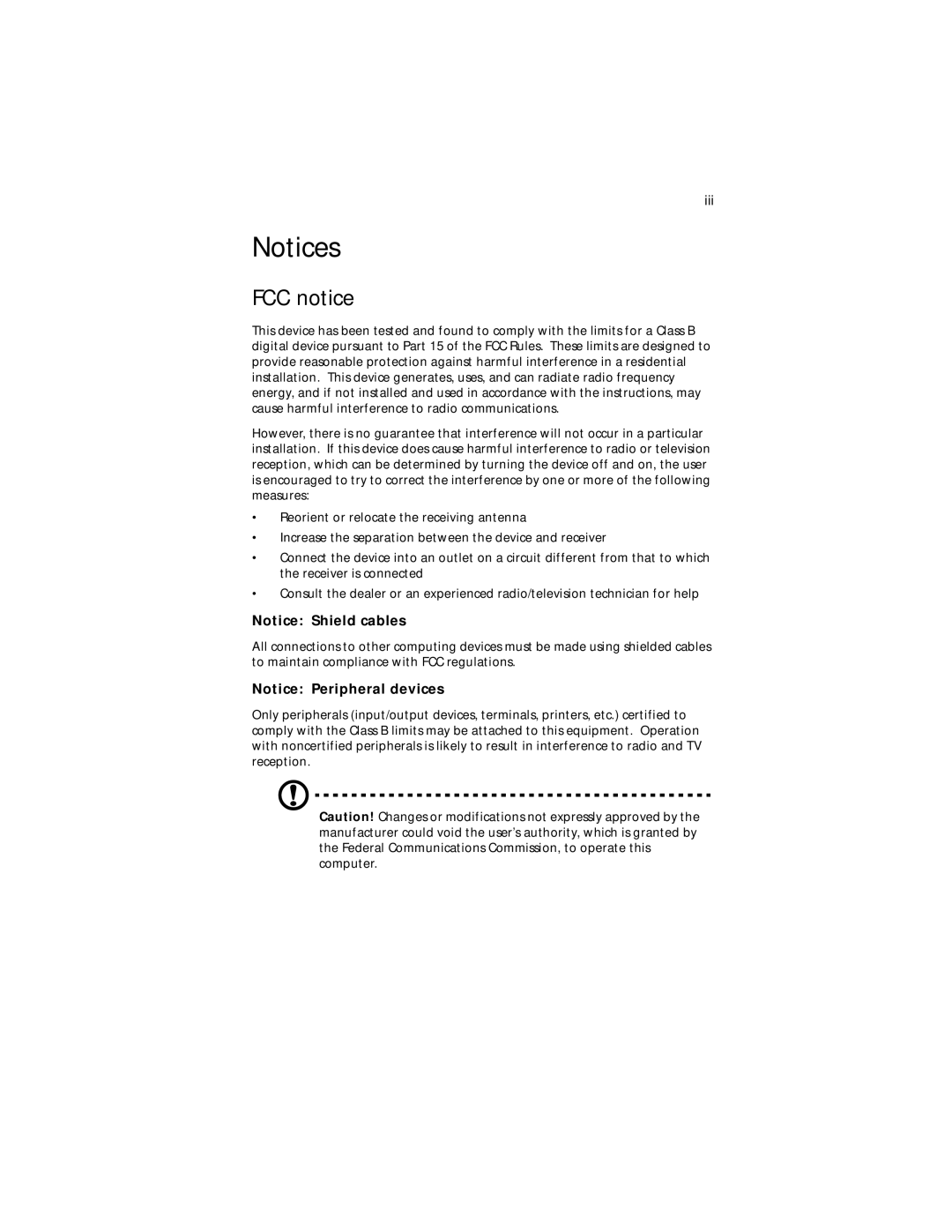 Acer Veriton 5200 manual FCC notice 