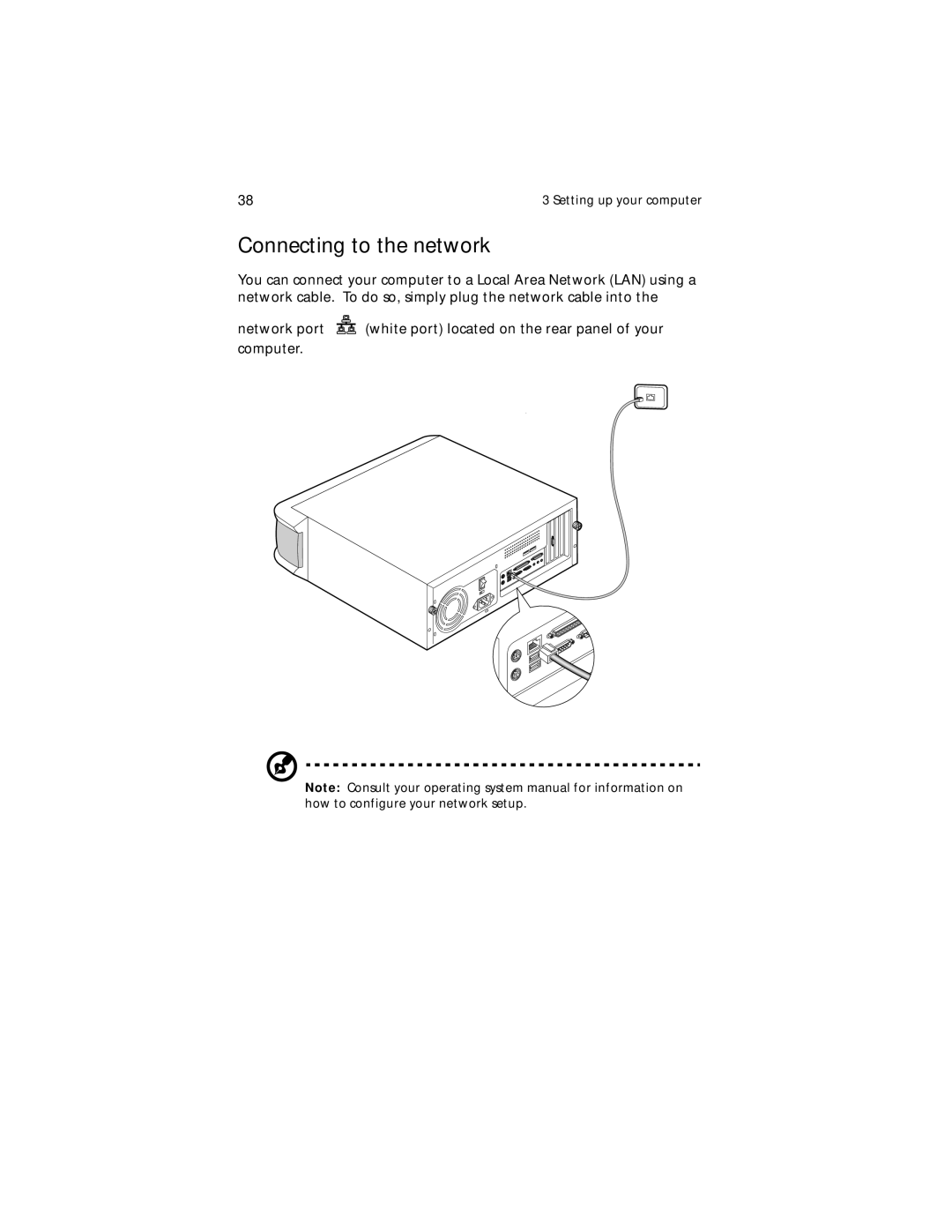 Acer Veriton 5200 manual Connecting to the network 