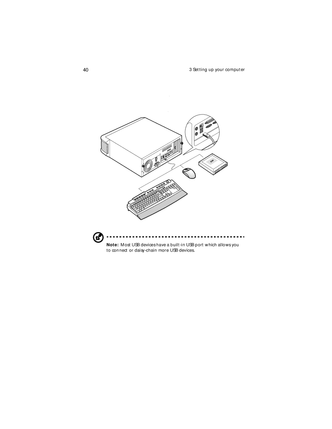 Acer Veriton 5200 manual Setting up your computer 