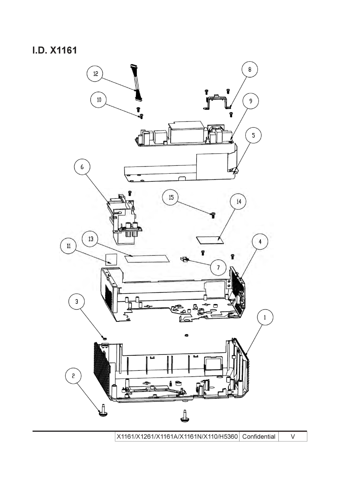 Acer service manual X1161/X1261/X1161A/X1161N/X110/H5360 Confidential 