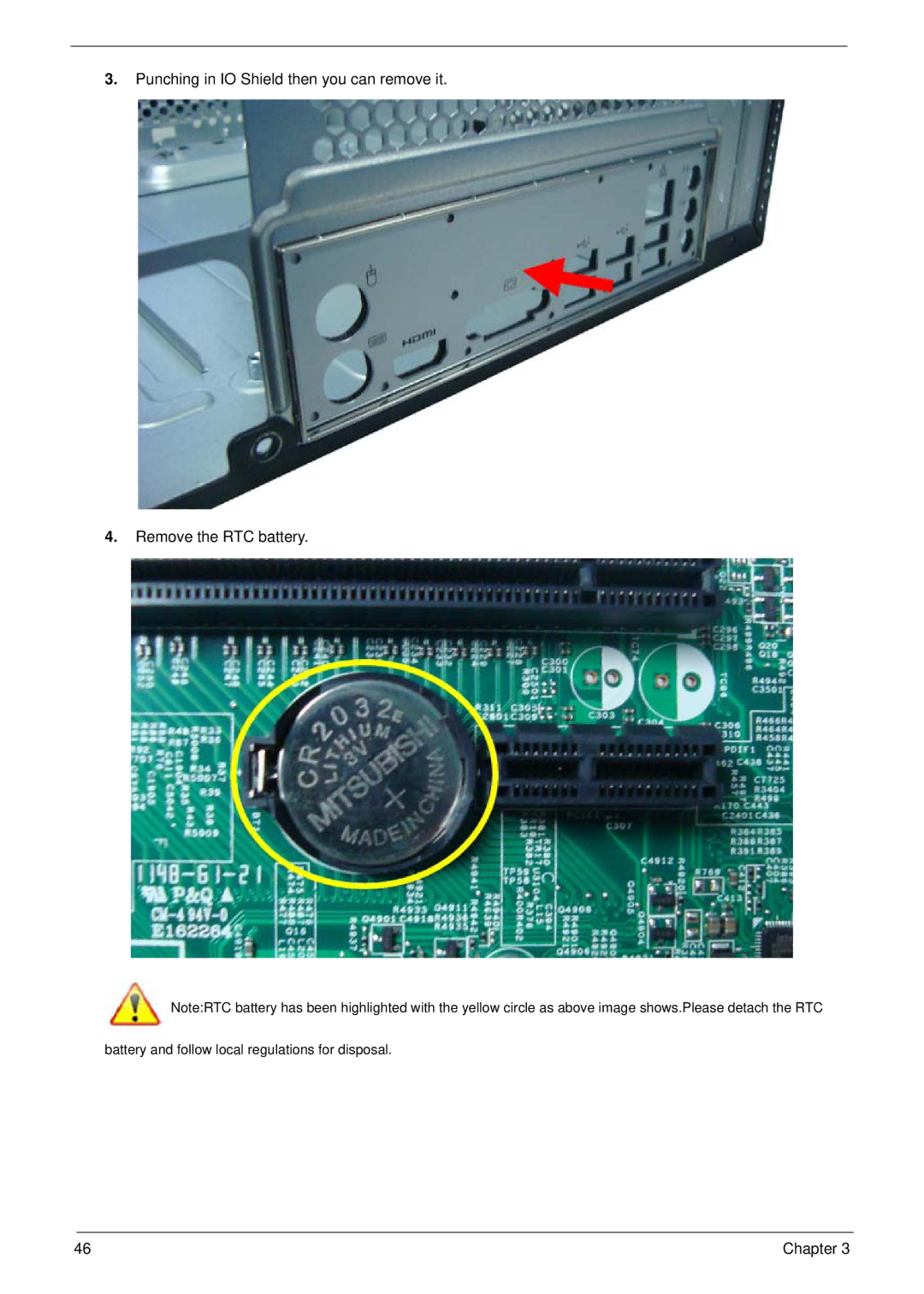 Acer X1935 manual Battery and follow local regulations for disposal Chapter 