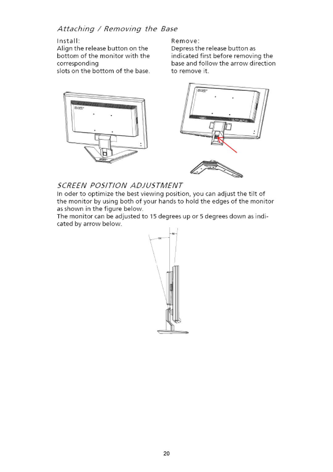 Acer X213H, X223HQ manual 