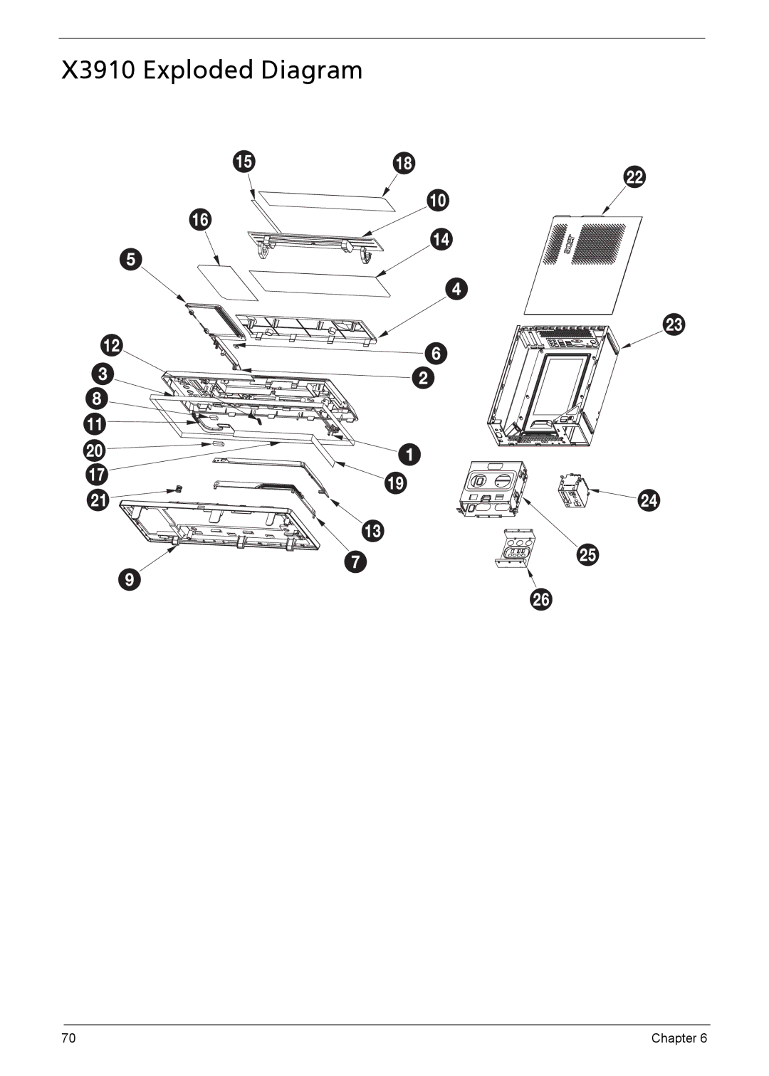 Acer manual X3910 Exploded Diagram 