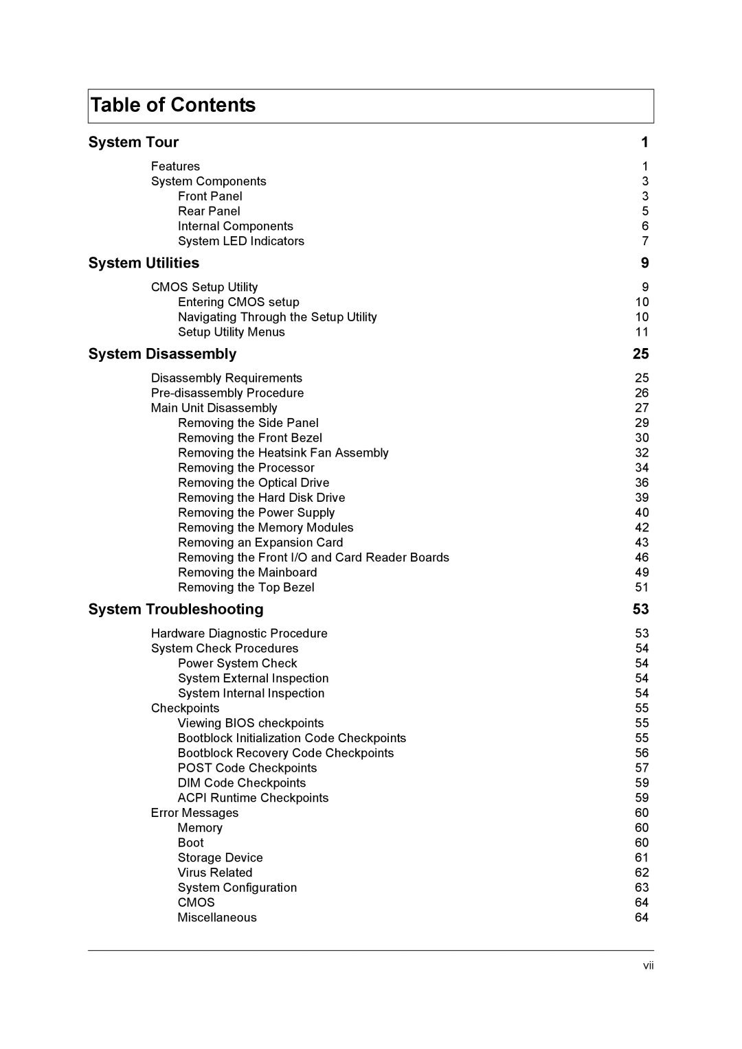 Acer X5950, X3950 manual Table of Contents 