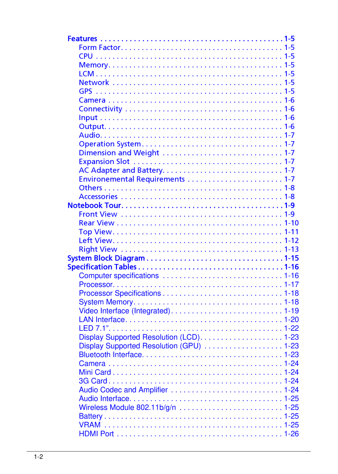 Acer XE.H6RPN.006 manual Features 