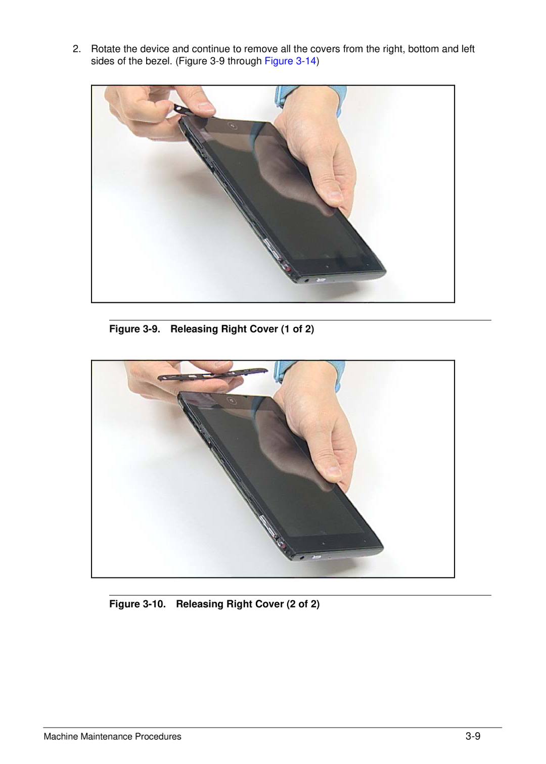 Acer XE.H6RPN.006 manual Releasing Right Cover 1 