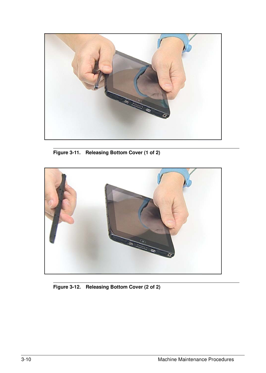 Acer XE.H6RPN.006 manual Releasing Bottom Cover 1 