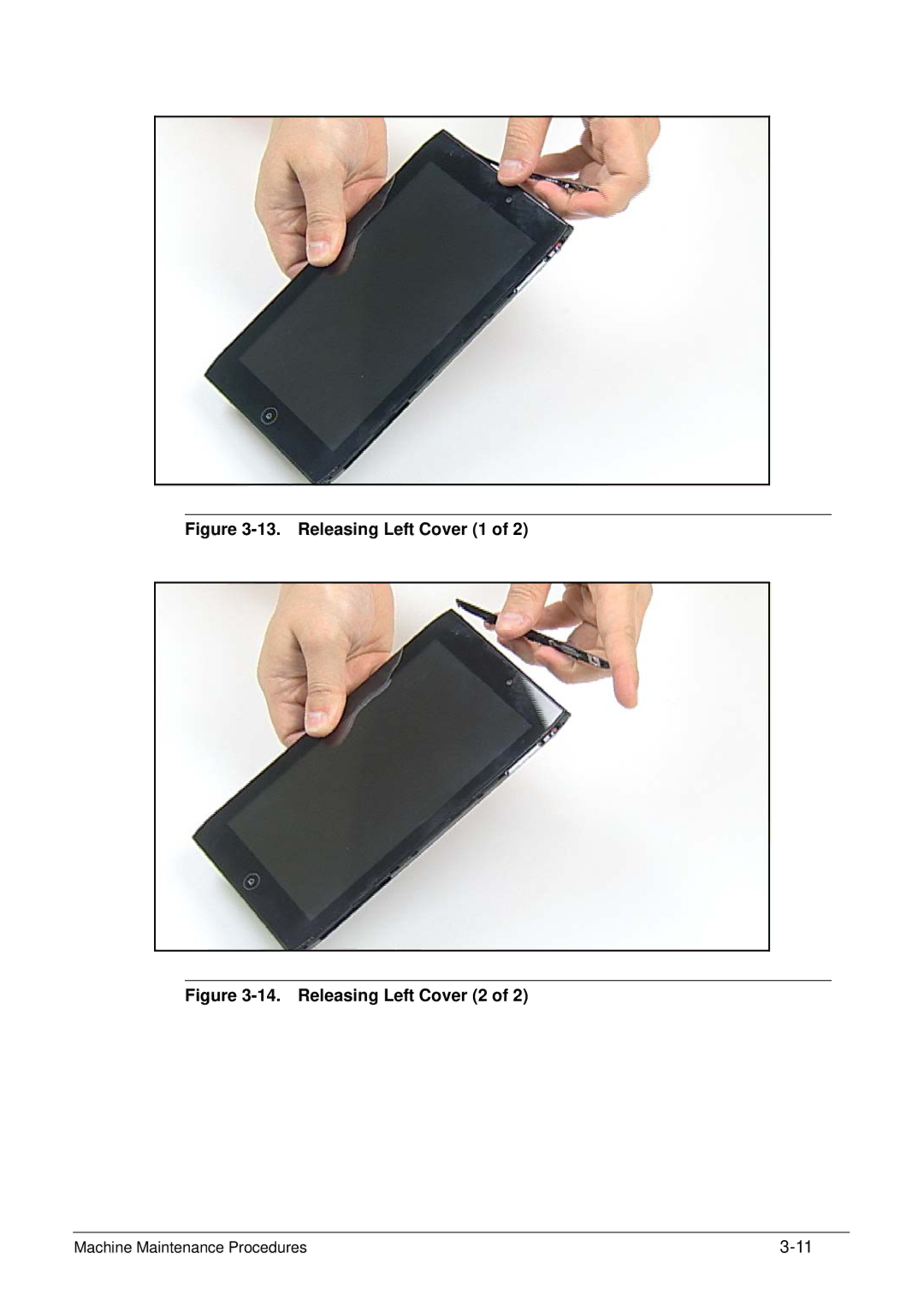 Acer XE.H6RPN.006 manual Releasing Left Cover 1 