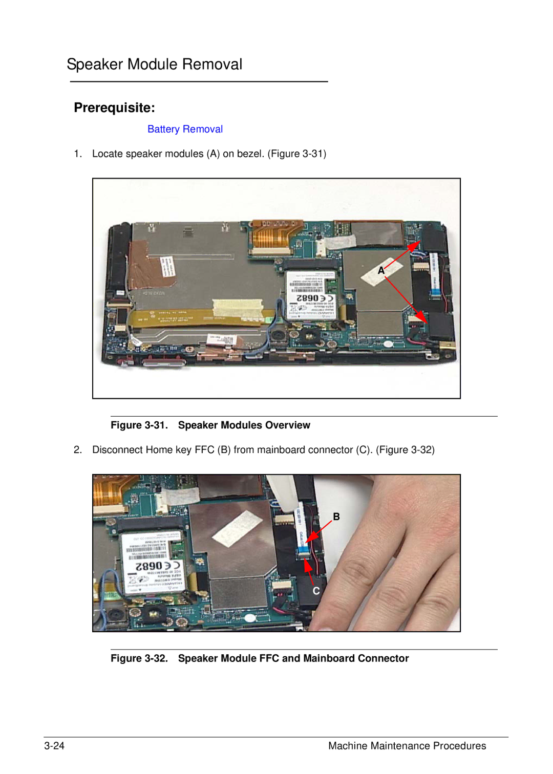 Acer XE.H6RPN.006 manual Speaker Module Removal, Speaker Modules Overview 