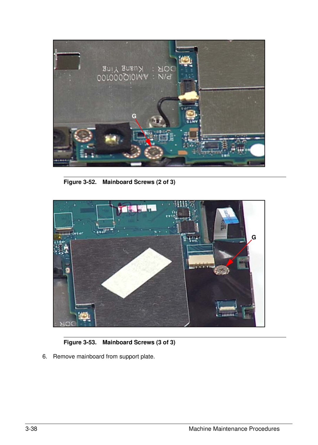 Acer XE.H6RPN.006 manual Mainboard Screws 2 