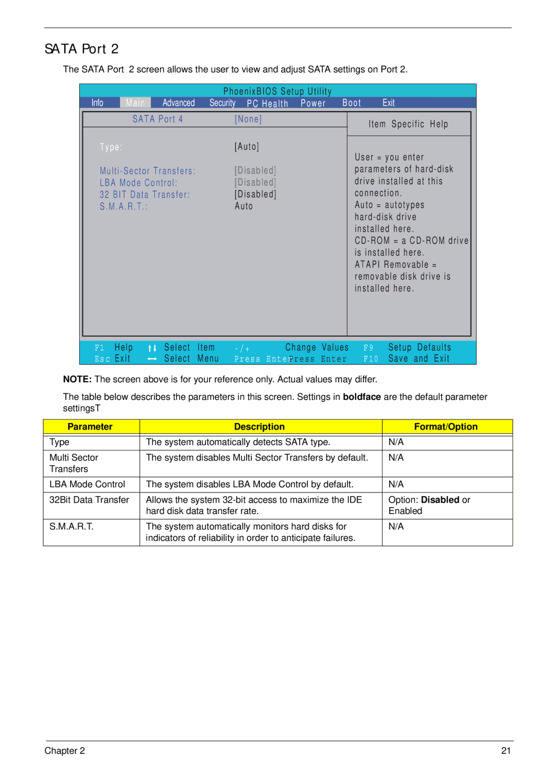 Acer Z5610, Z5600 manual Disabled 