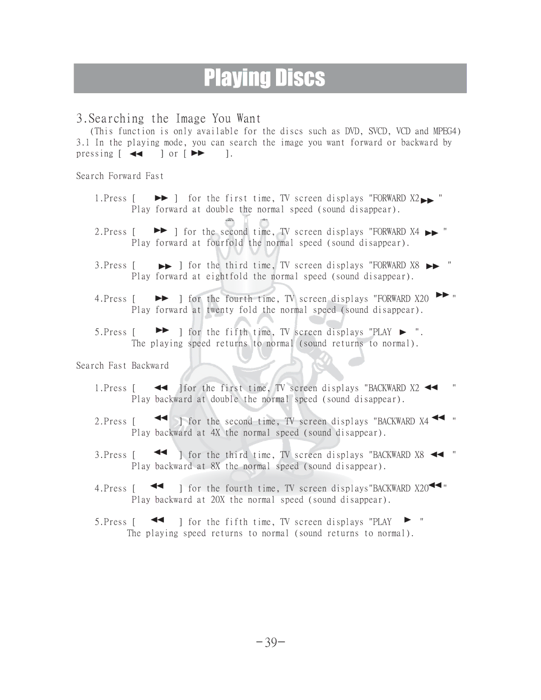 Acesonic DGX-400 user manual Searching the Image You Want 