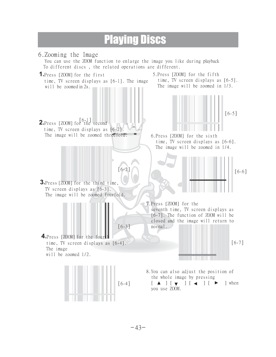 Acesonic DGX-400 user manual Zooming the Image 