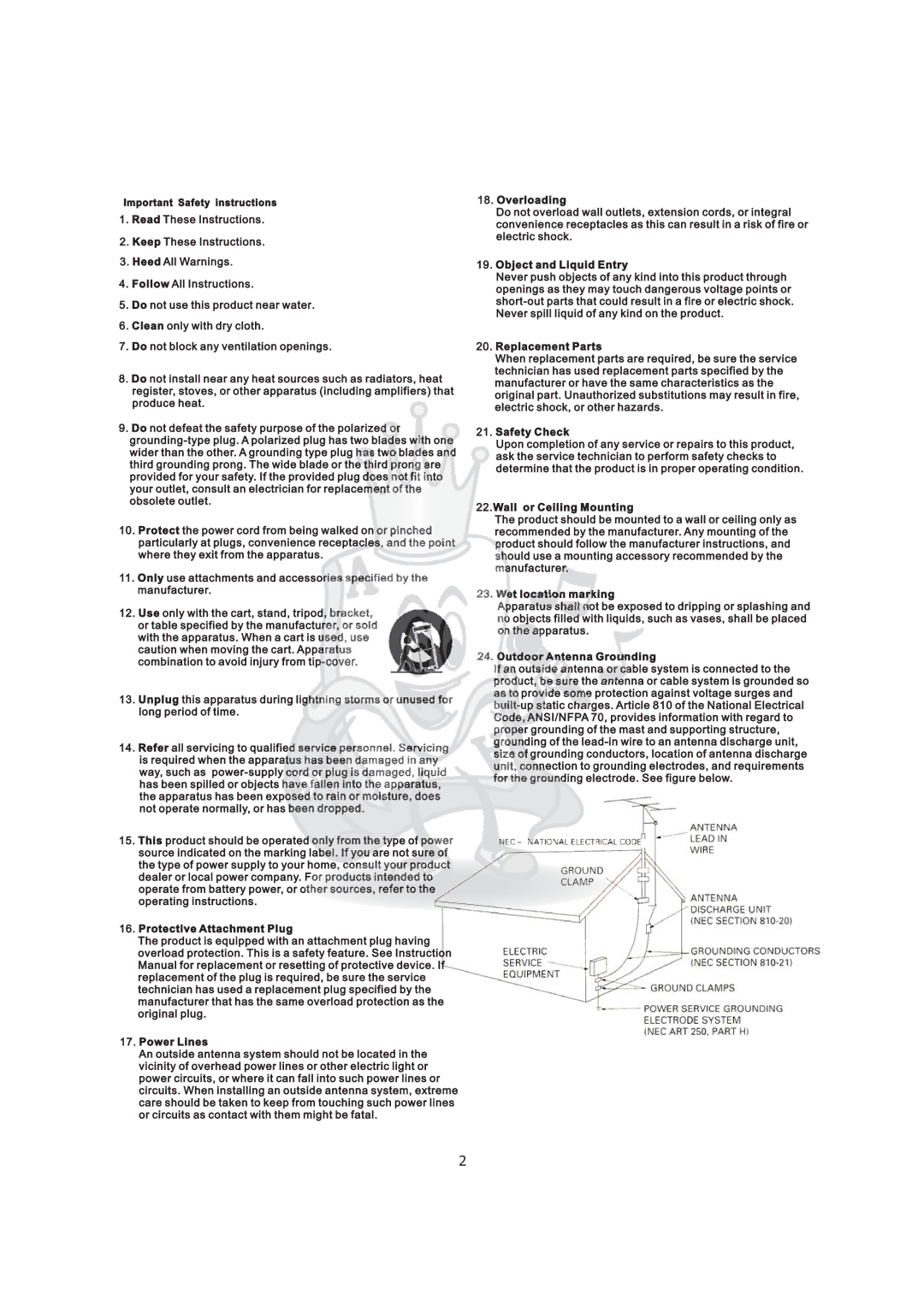 Acesonic KOD-800 manual 