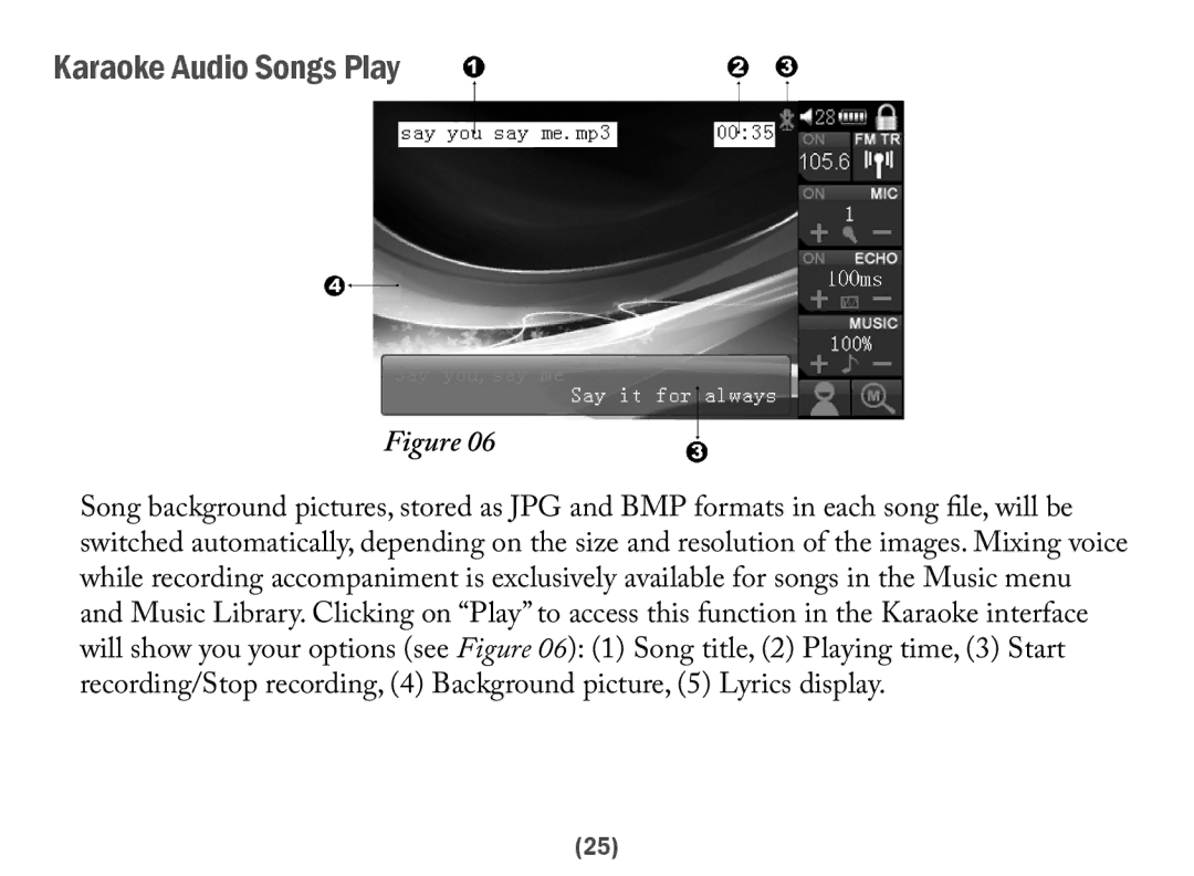 Acesonic PK-6000 user manual Karaoke Audio Songs Play 