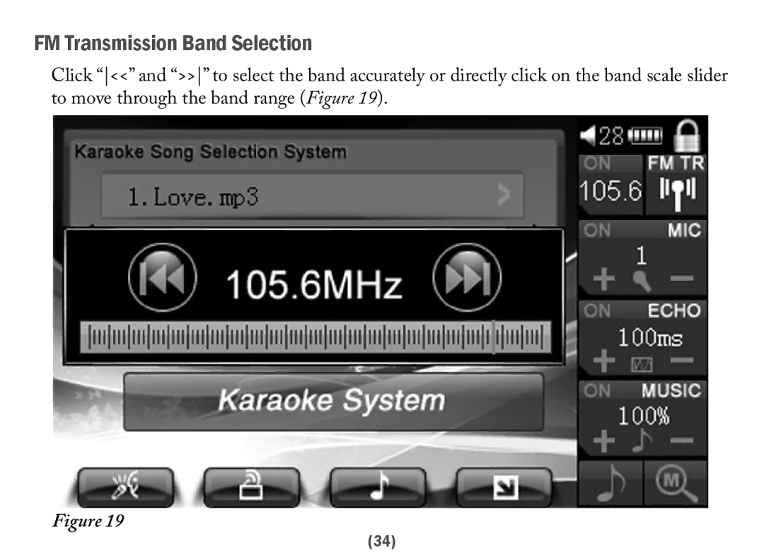 Acesonic PK-6000 user manual FM Transmission Band Selection 