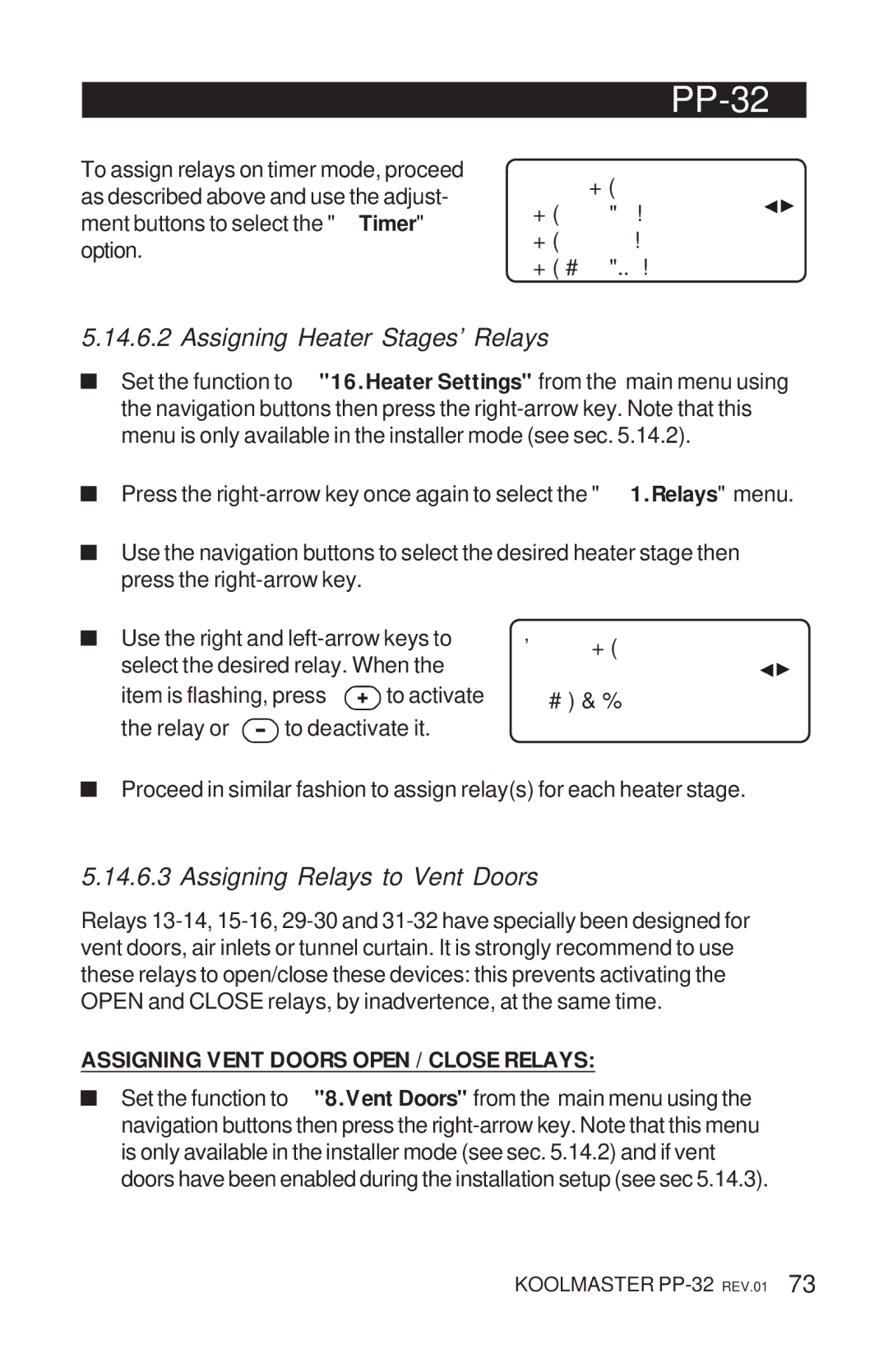 Acme Kitchenettes PP-32 manual Assigning Heater Stages Relays, Assigning Relays to Vent Doors 